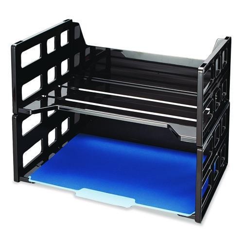 Officemate Desk Tray, 2 Sections, Letter Size Files, 13.25″x9″x10.25″, 2/Pack