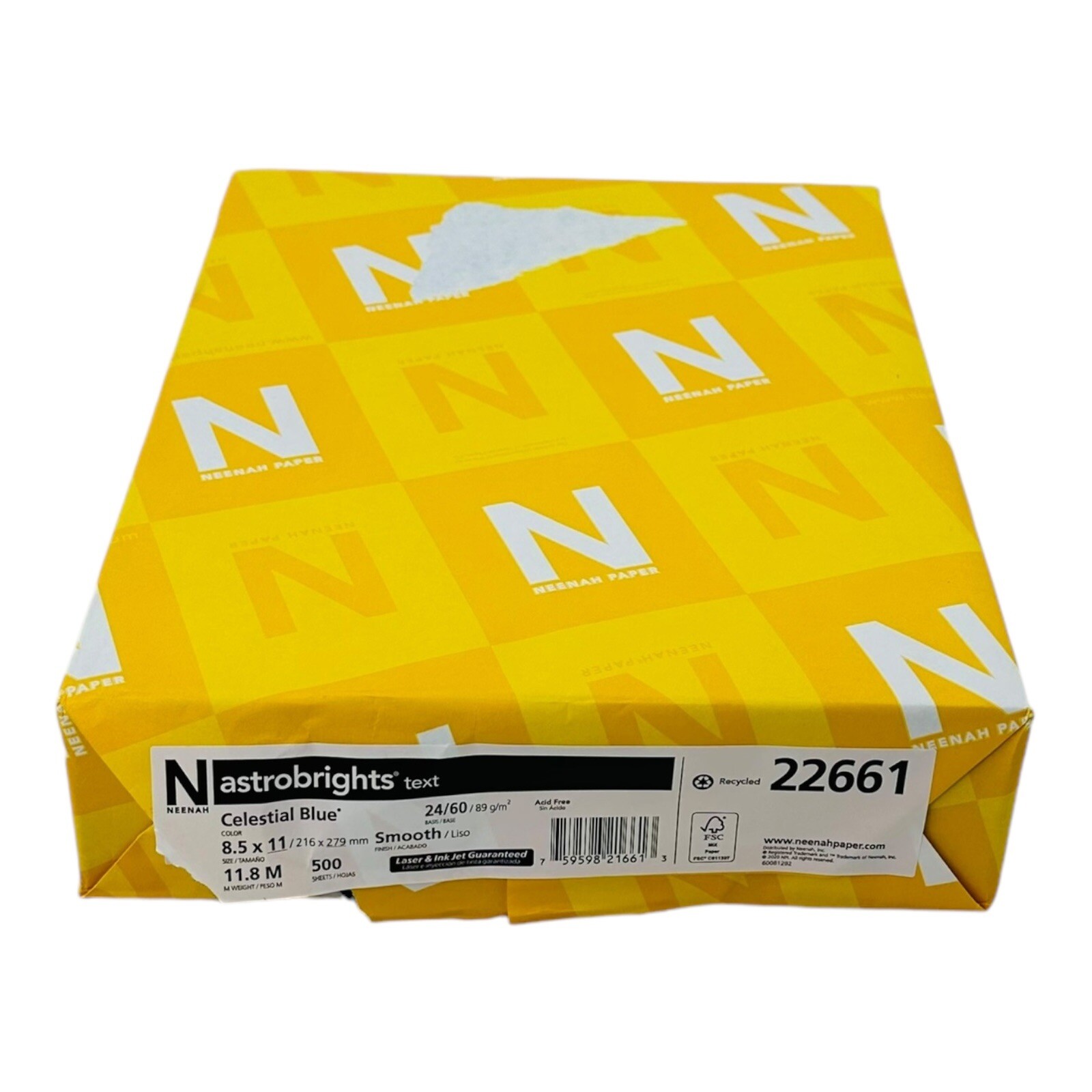 Neenah Astrobrights Text 8.5″ x 11″ Celestial Blue Copy Paper 24 lb 500 Sheets