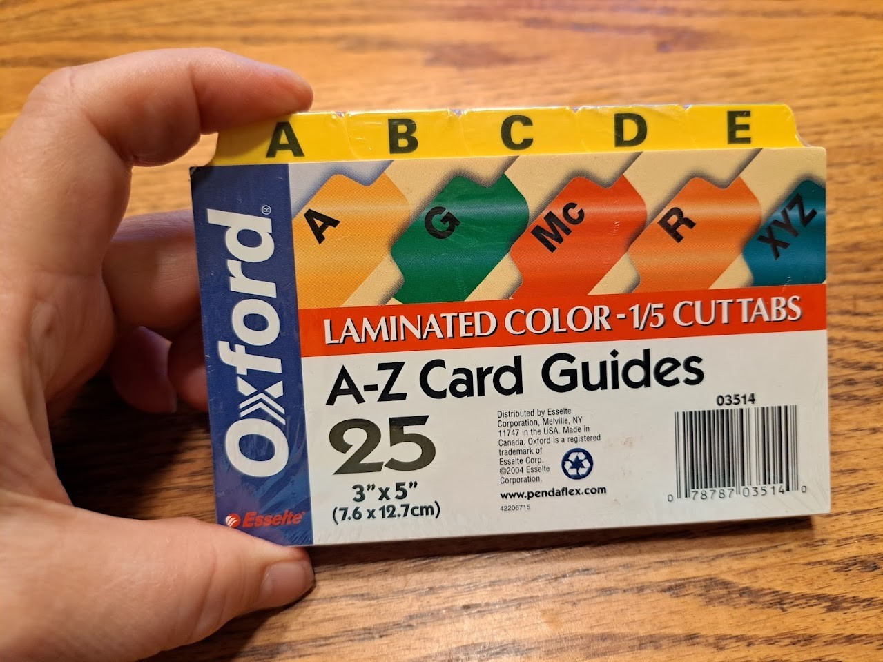 3×5 Inch Index Card Dividers, A-Z Alphabetical Tabs, Colored File & Recipe Guide