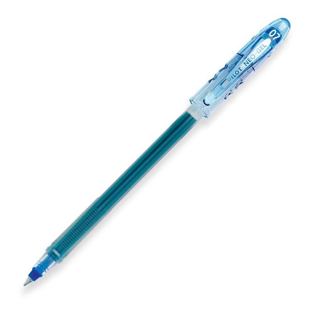 14002 Pilot Neo-Gel Roller Ball Gel Ink Pen, Fine Point, Blue, Pack of 8