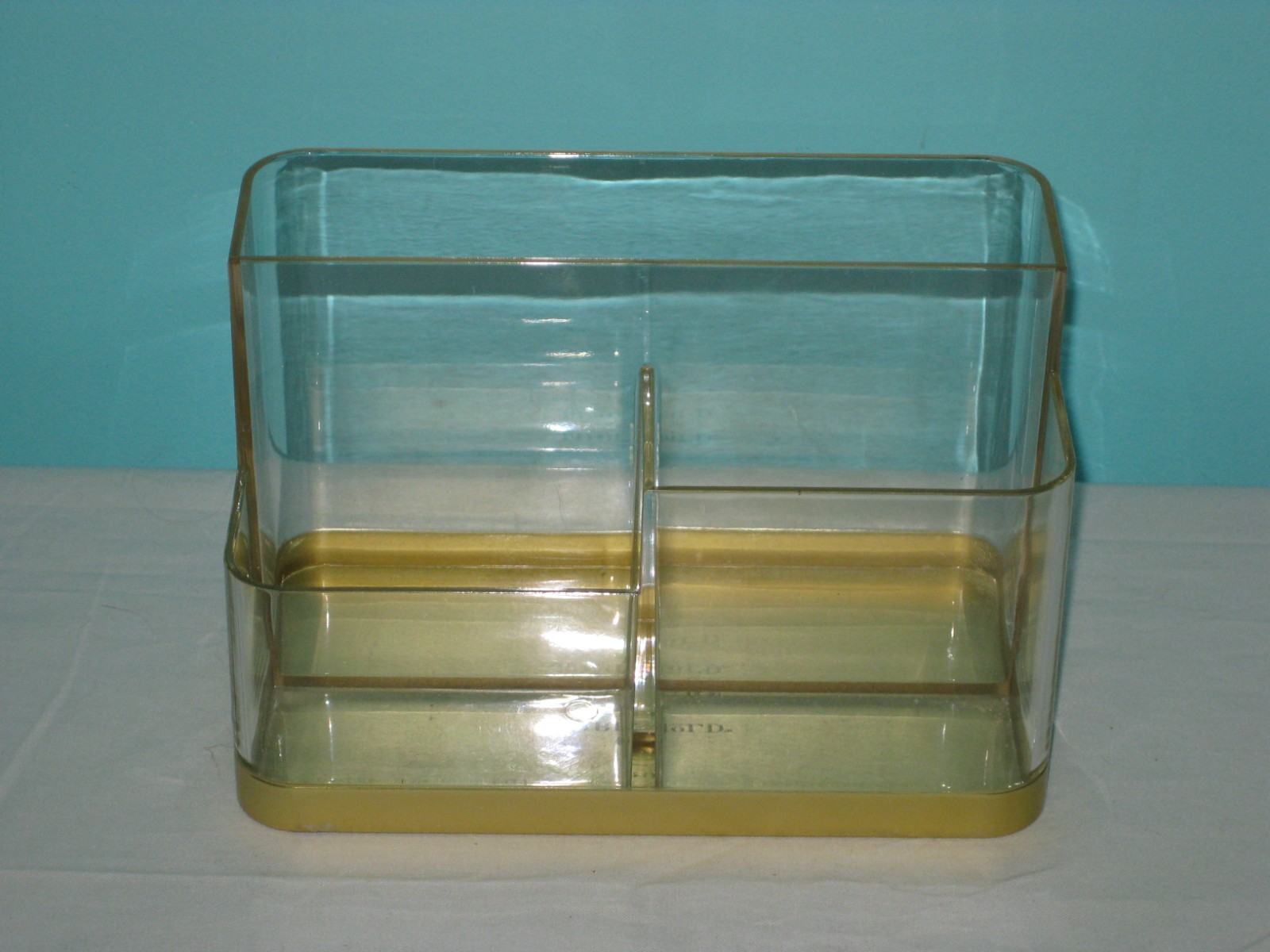 Threshold Acrylic Storage Makeup Desk Organizer Vanity Dorm Clear Gold Simple