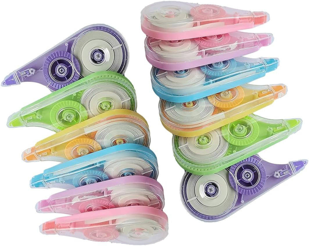12PCS White Correction Tape,39.4ft Each,Easy To Use Applicator for Instant Corre