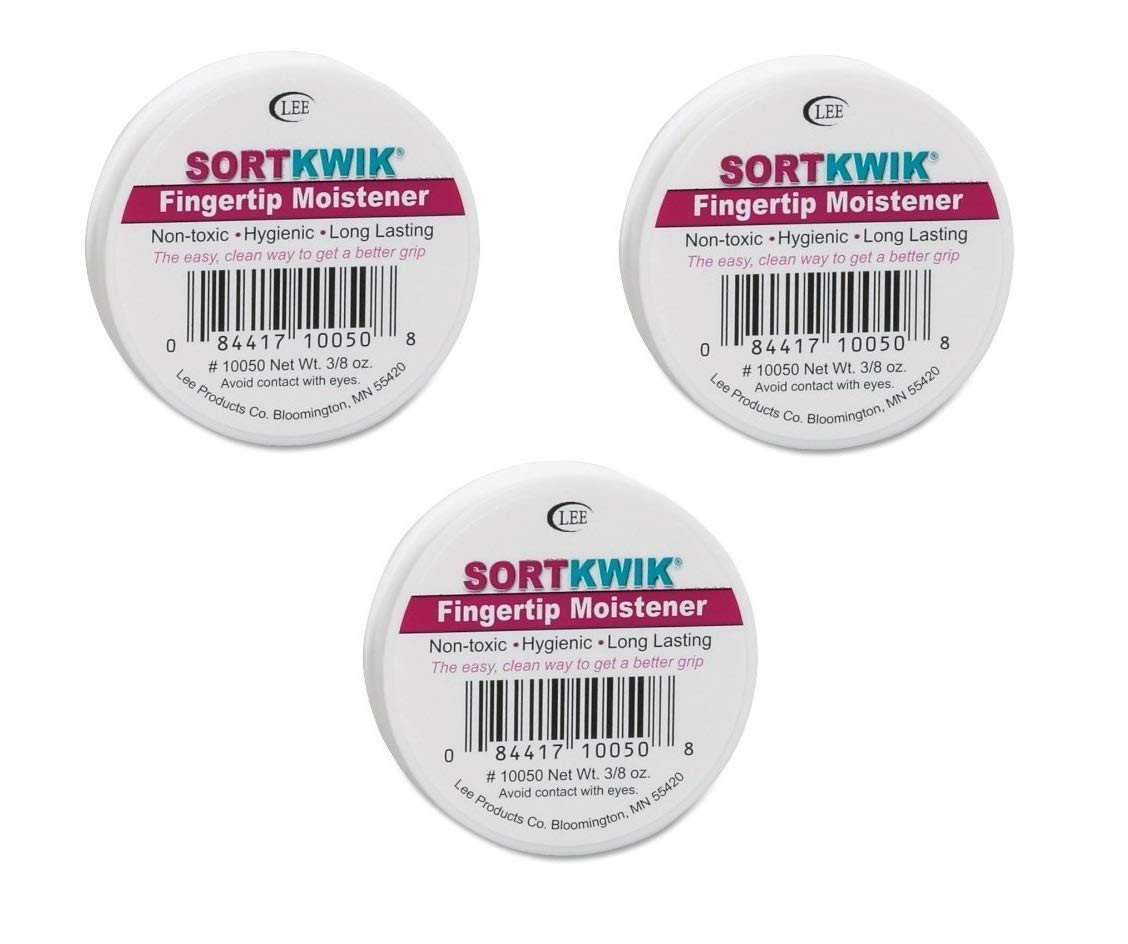Fingertip Moisteners, 3 Pack, 3/8 oz, Pink, Perfect for Paper Handling & Craftin