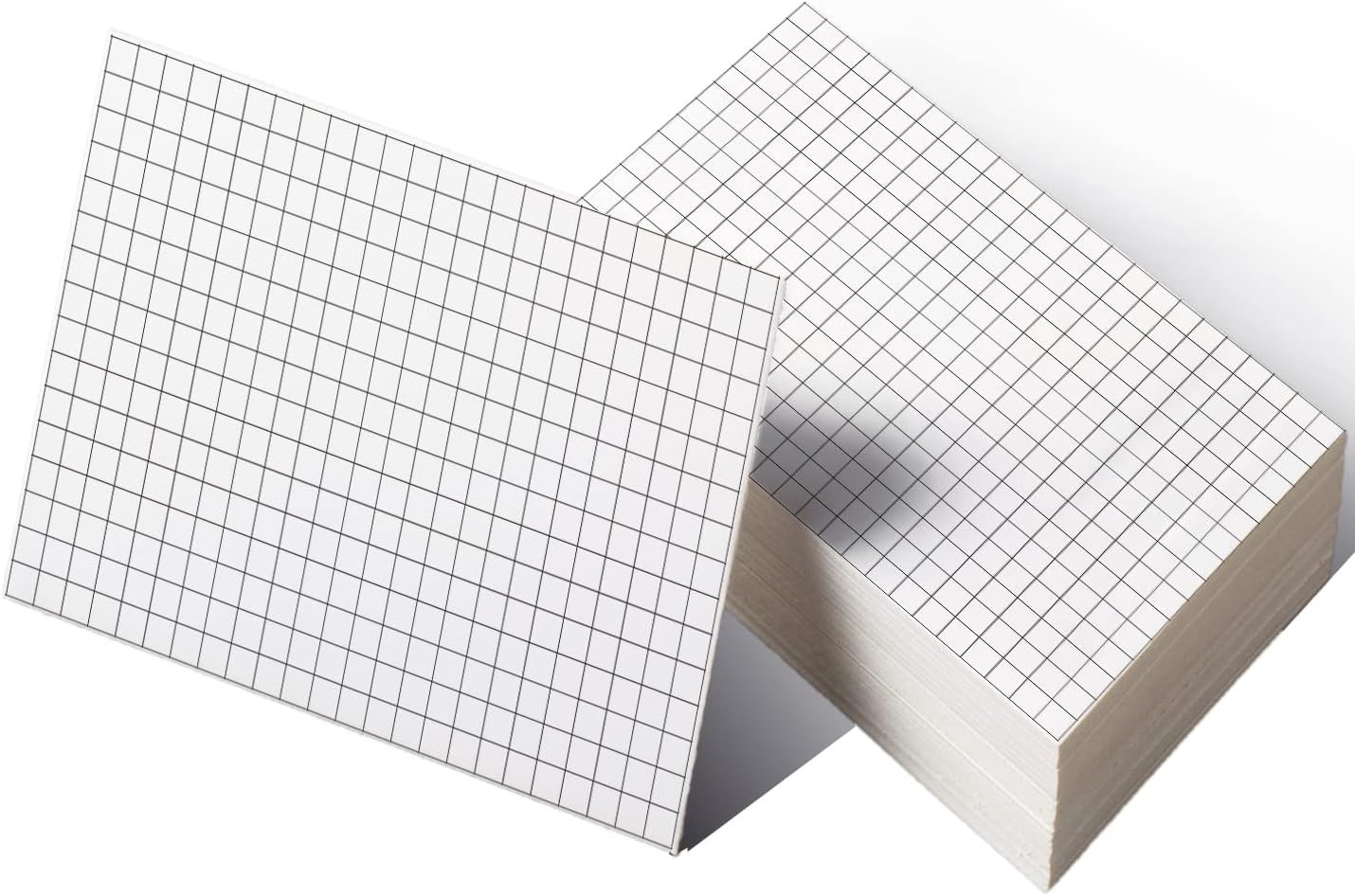 50 Grid Index Cards-Note Cards Double Graph-Ruled 0.25″ Double-Sided 4 x 6 Inch.