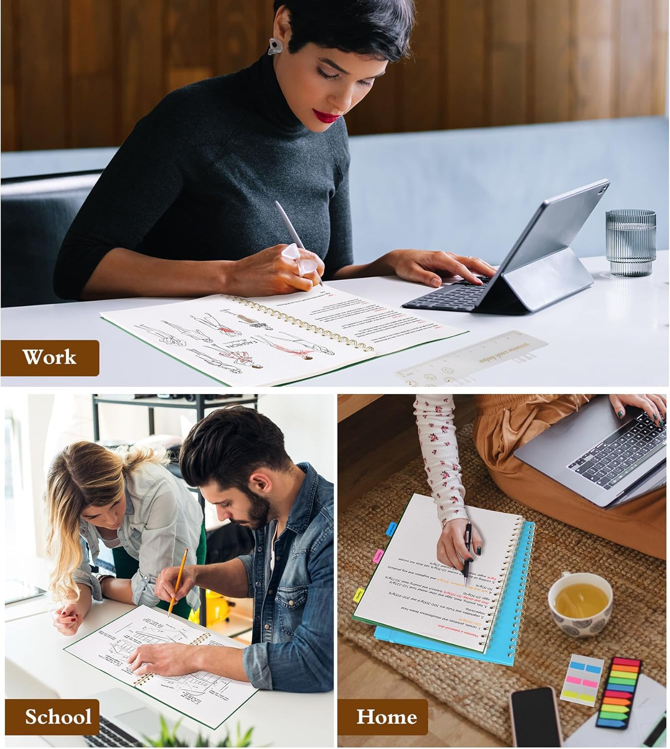 Dotted Notebook, Spiral Notebook Journal 8.5” X 11”, A4 Large Dot Grid Notebooks