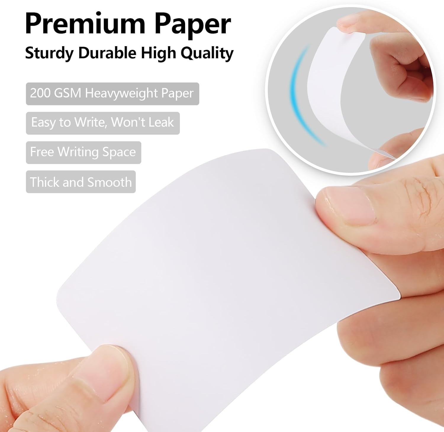 MaxGear White Blank Business Cards 100 Pack 3.5×2 Inch Thick Cardstock Cards