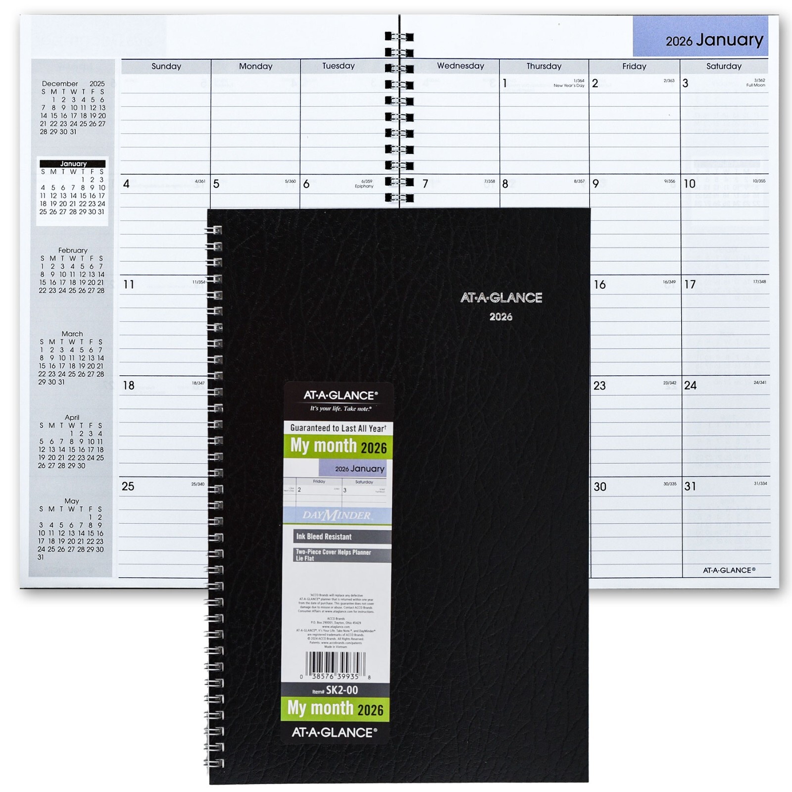 2026 At-A-Glance DayMinder SK2-00, Monthly Planner, 8 x 12″