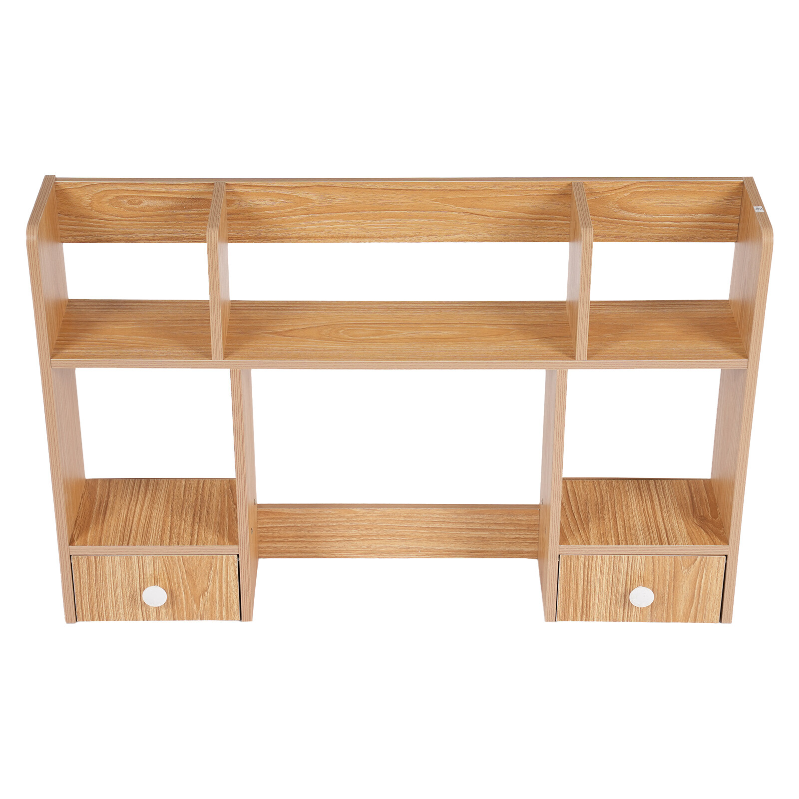 Desktop Storage Organizer Display Shelf Rack with 2 Drawers Desk Bookshelf Dorm