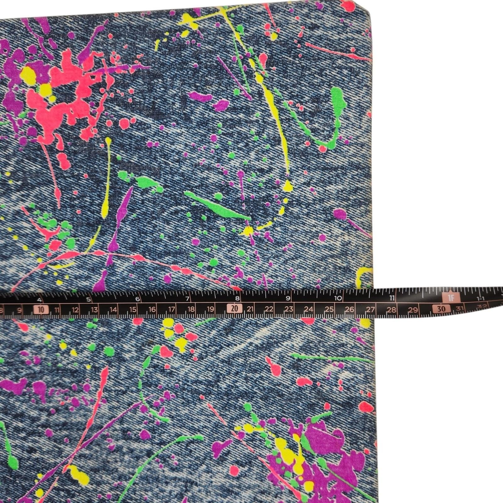 Vintage 80s/90s 1.5″ 3 Ring Binders (2) Pop Art Paint Splatter Fabric Retro