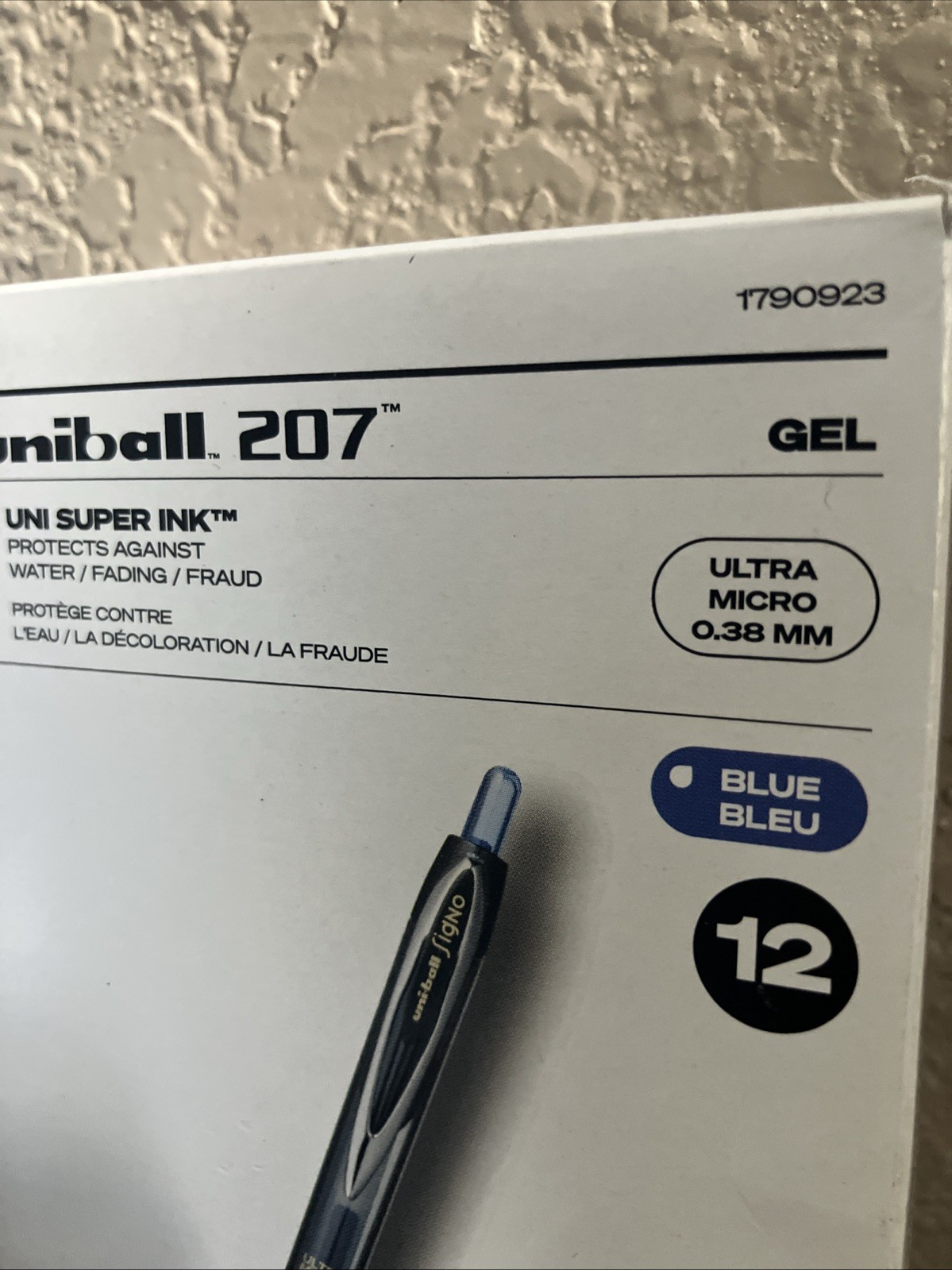 uni-ball 1790923 Signo 207 Gel Ultra Micro Gel Pen – Blue Ink (1-DZ) New