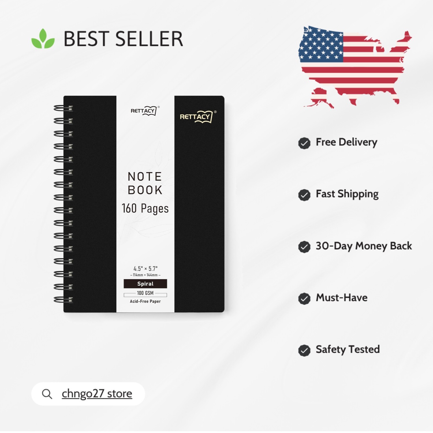 Sturdy Spiral-Bound Pocket Journal: 160 Acid-Free Pages, Waterproof Cover