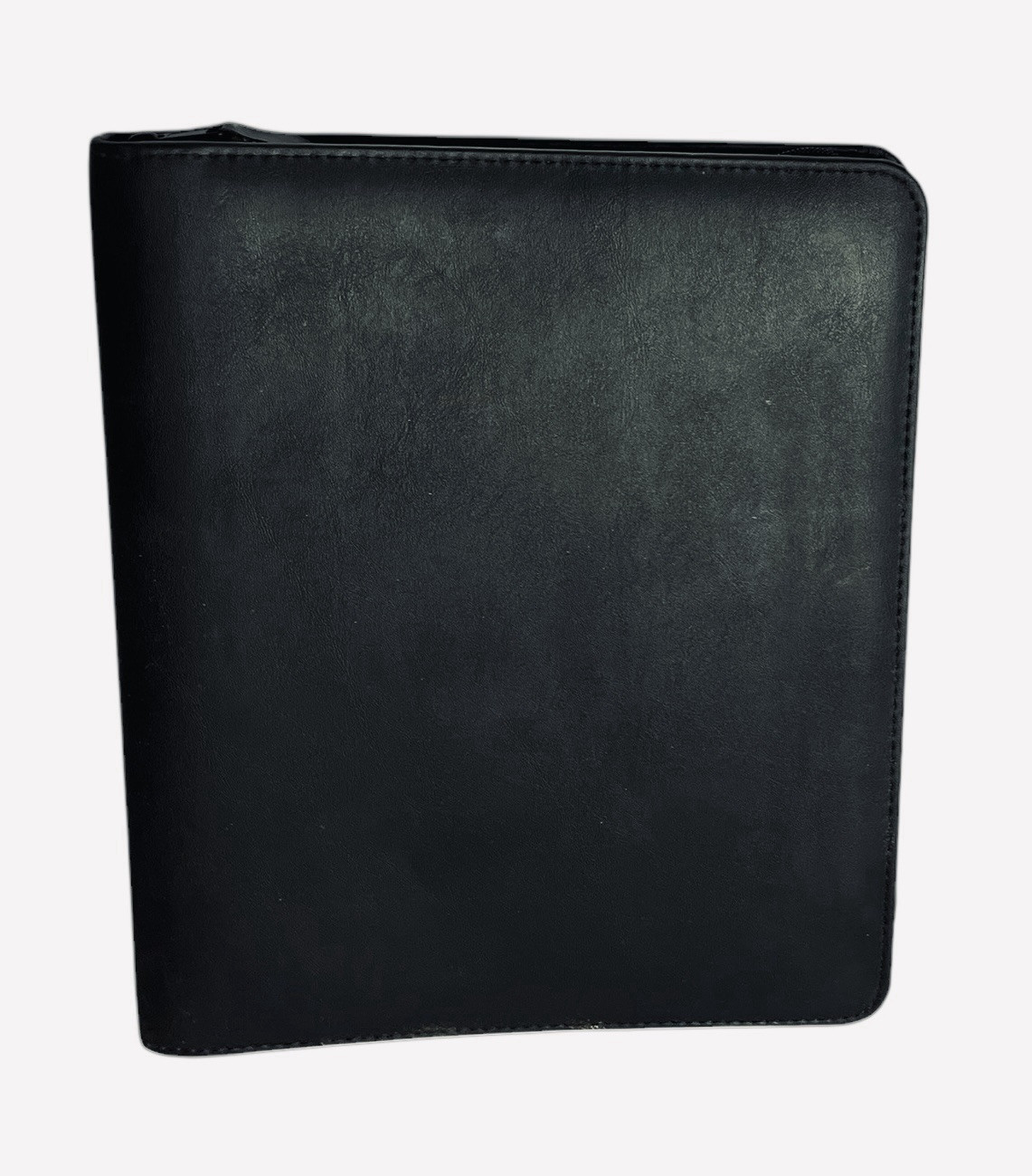 Franklin Covey Amway Binder 3 Ring Black Faux Leather Full Zip 13” x 11”