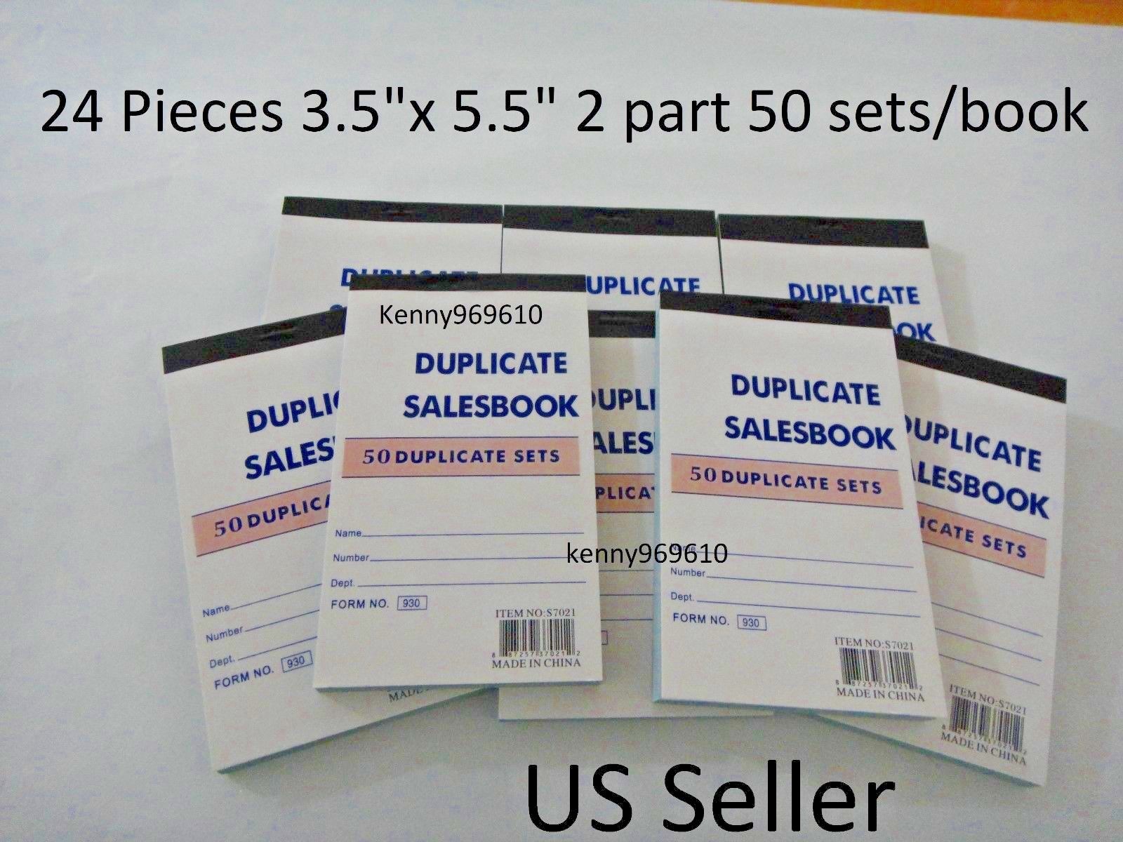 24X-Sales Book Order Receipt Invoice Carbon less 50 sets 3.5″x5.5″ US Seller