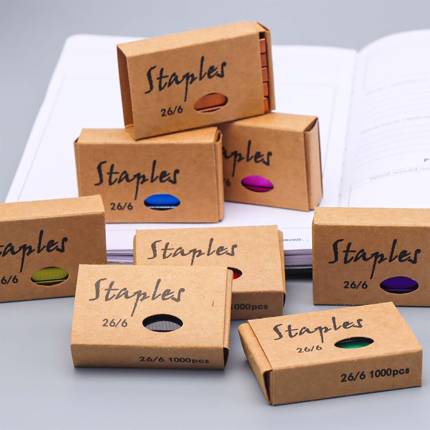 Colored Staples Colorful 26/6 Standard Staple for Desk Manual Stapler Refil