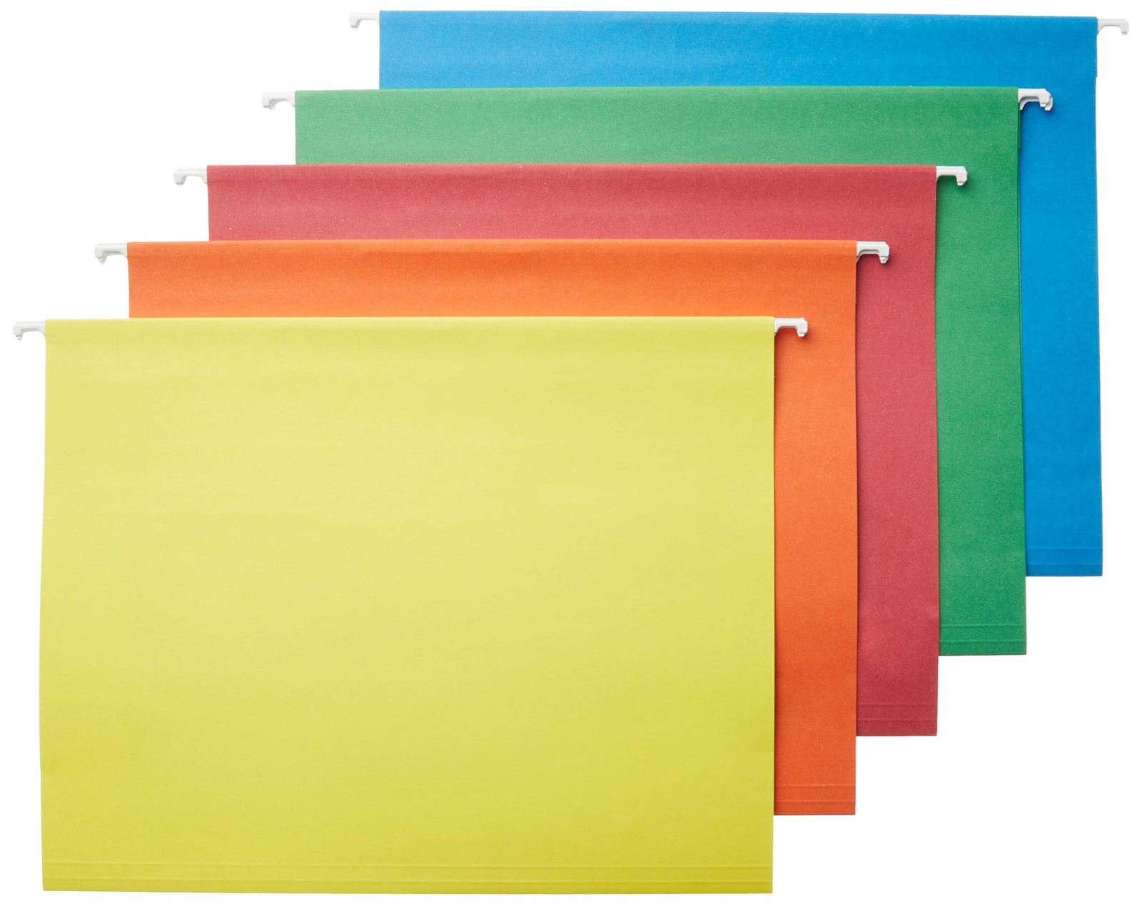 Amazon Basics Hanging File Folders with Adjustable Tabs, 25 Pack, Assorted