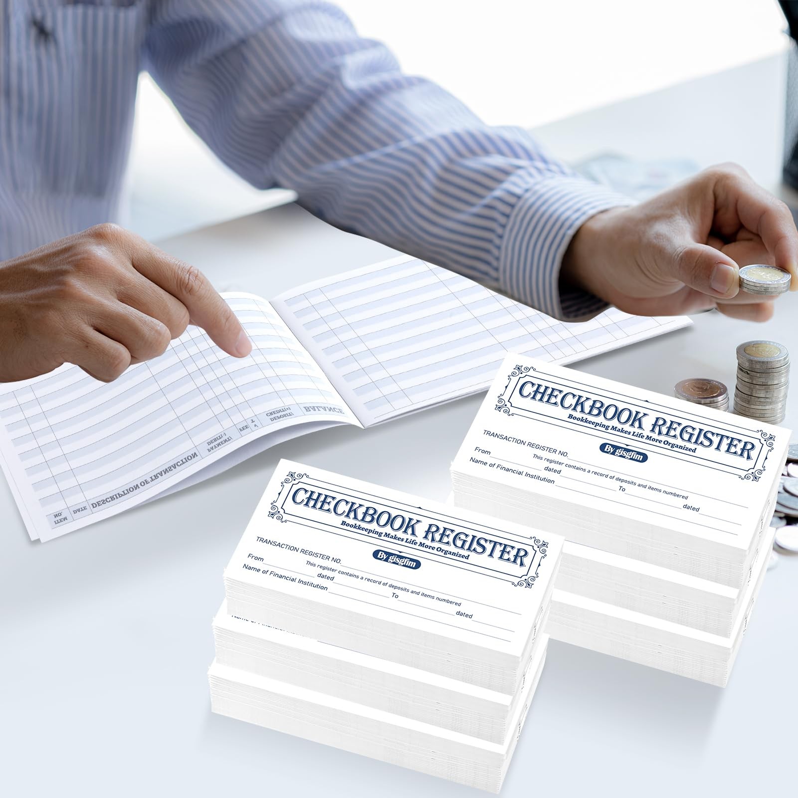 100 Pcs Checkbook Registers for Personal Checkbook 25/26/27 Calendars Transac…