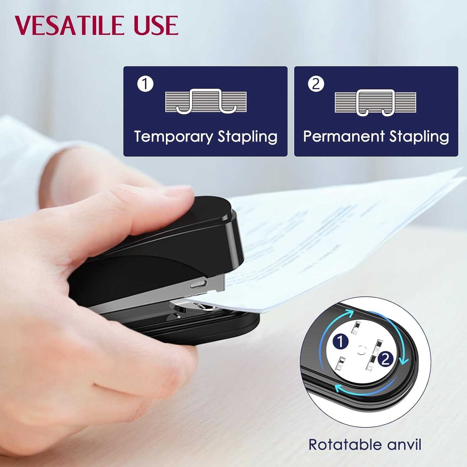 Metal Stapler Heavy Duty 50 Sheet Capacity with 1750 Staples and Staple Remover,