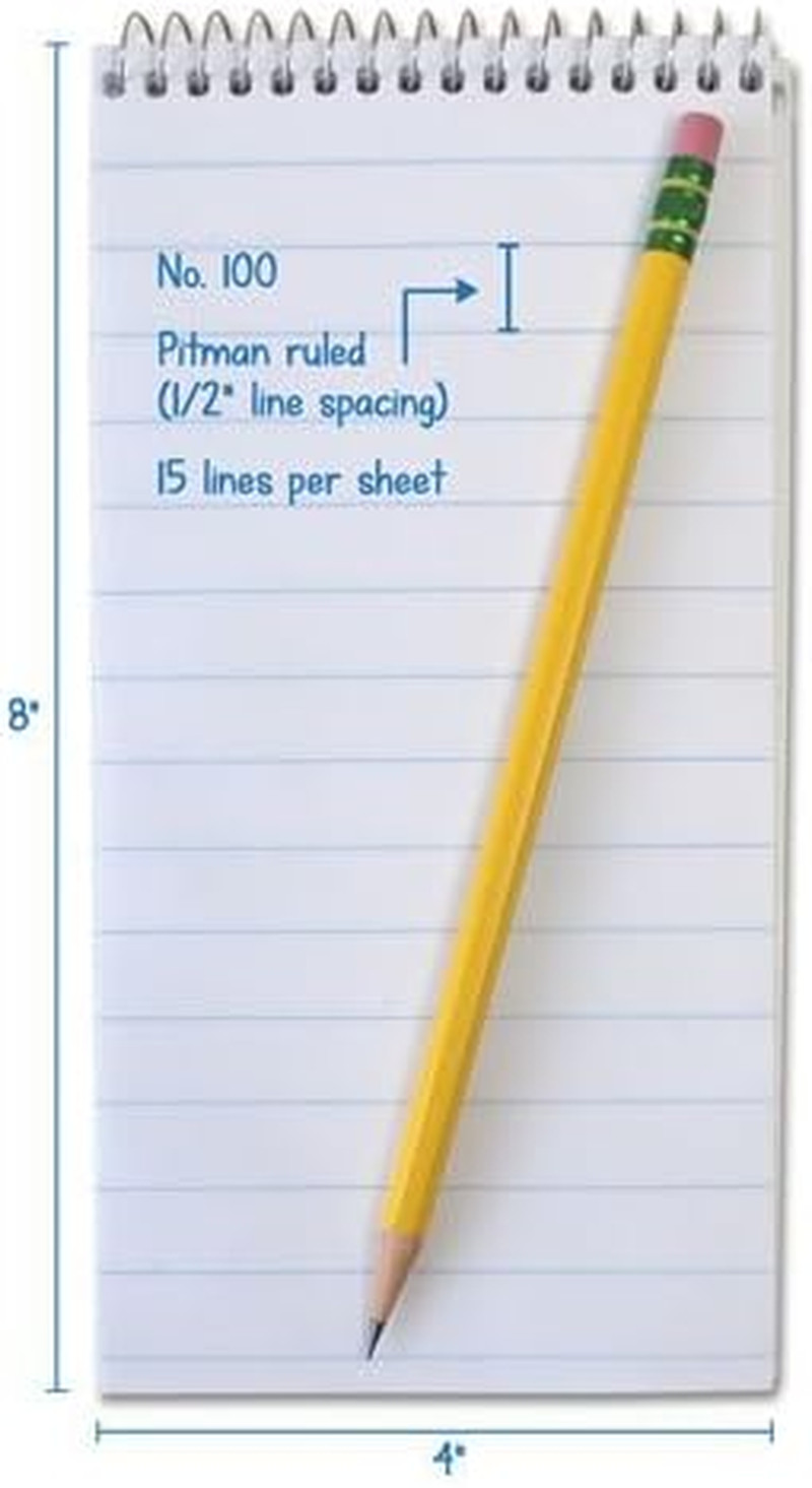Portage Reporters Notebook – Top Bound Spiral Notepad, Blank Cover Steno Note