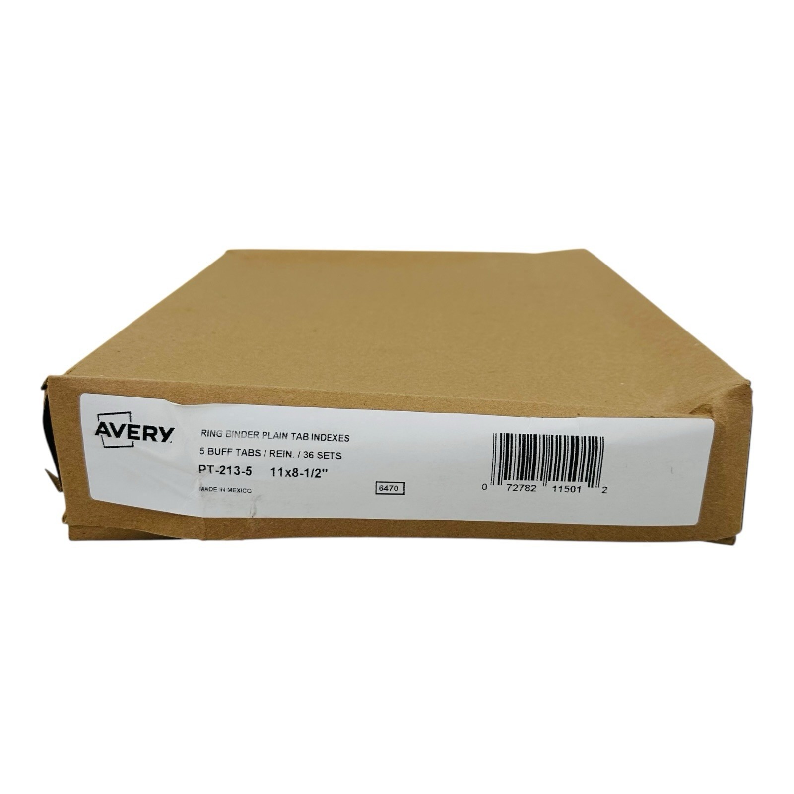 36 Sets Avery 3 Ring Binder Plain Tab Write & Erase Dividers 5 Tabs Buff