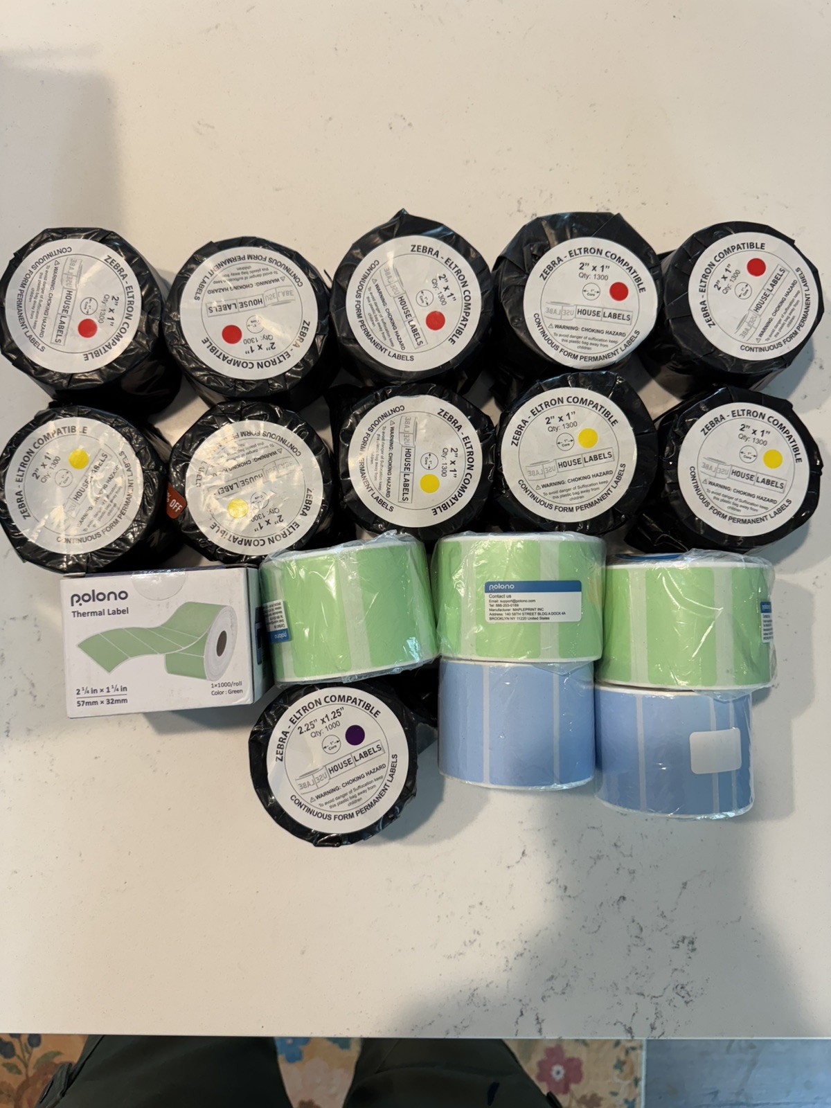 ZEBRA ELTRON Direct Thermal Labels get all labels shown