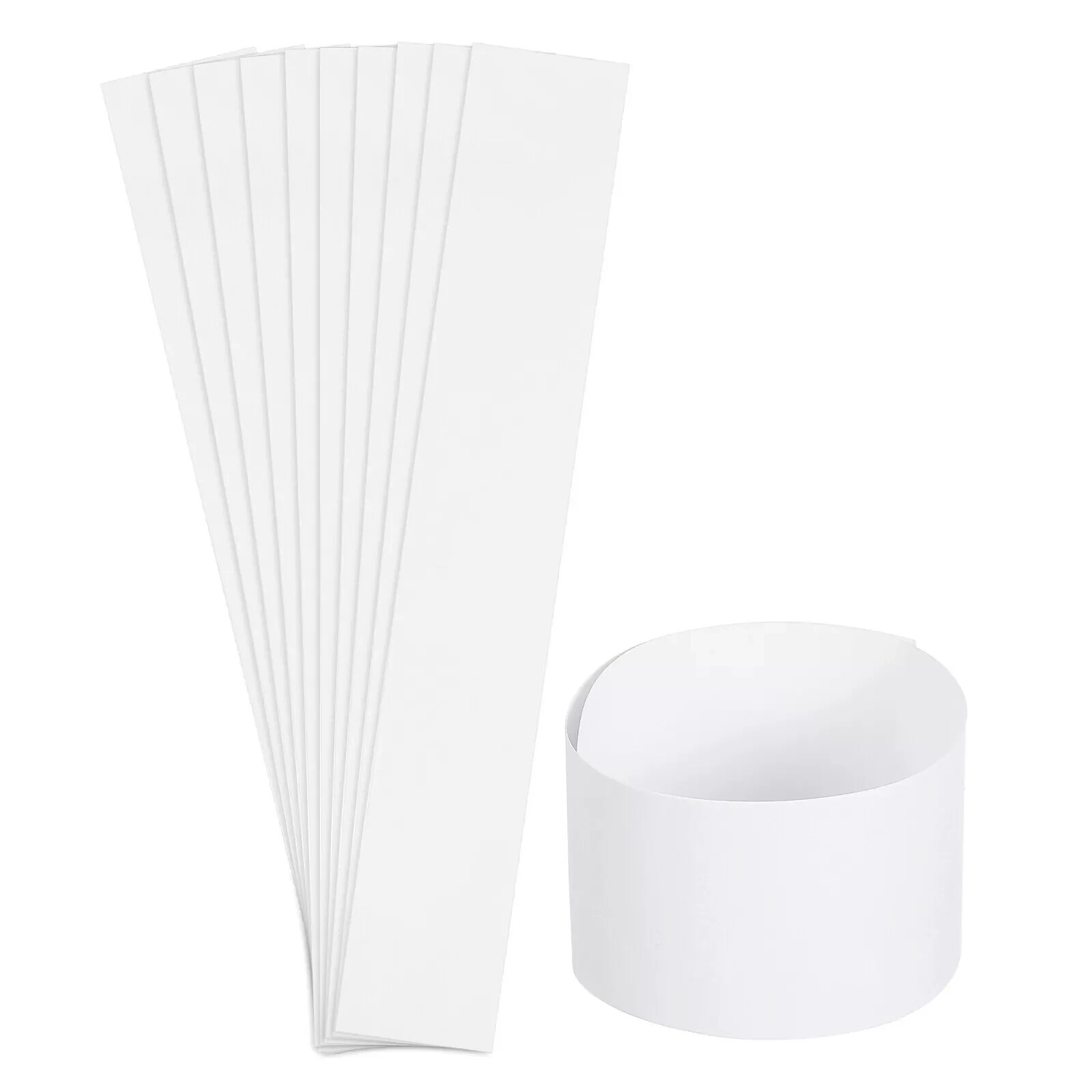 10 Self-Sealing Blank Bill Straps No Denomination Bill Wrappers Currency Bands