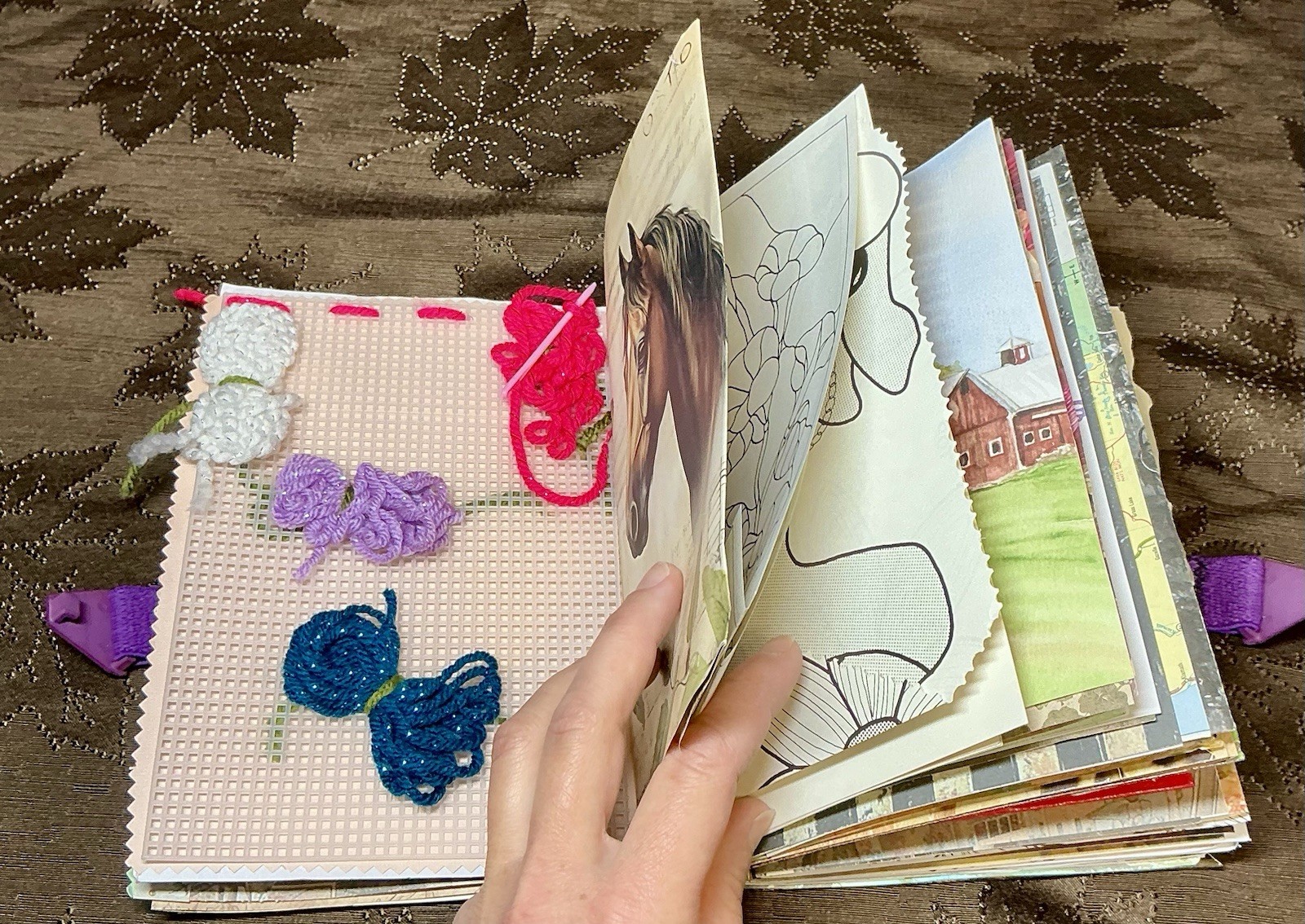 Junk Journal Handmade Chunky Horse Theme Vintage & New Packed W/ Extras