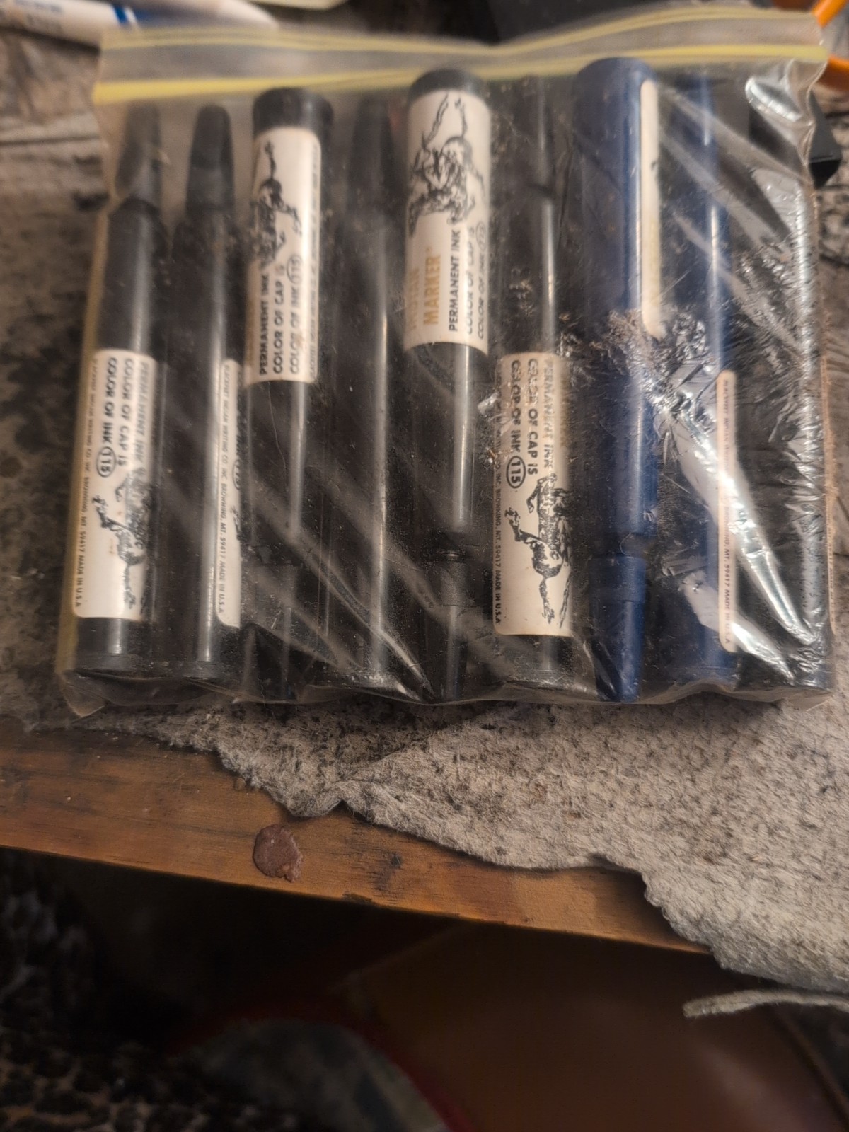 Black feet Indian Marker Blue And Black Lot Of 9 Brand New