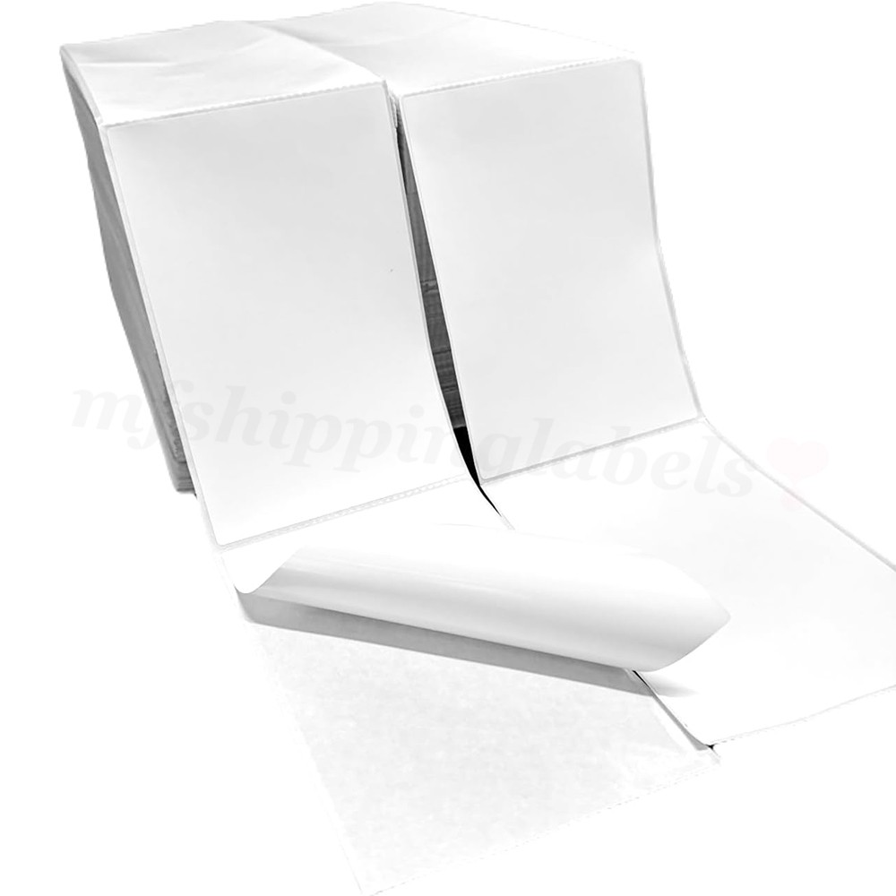 5000 4″x6″ Fanfold Direct Thermal Shipping Labels Perforated for Zebra & Rollo