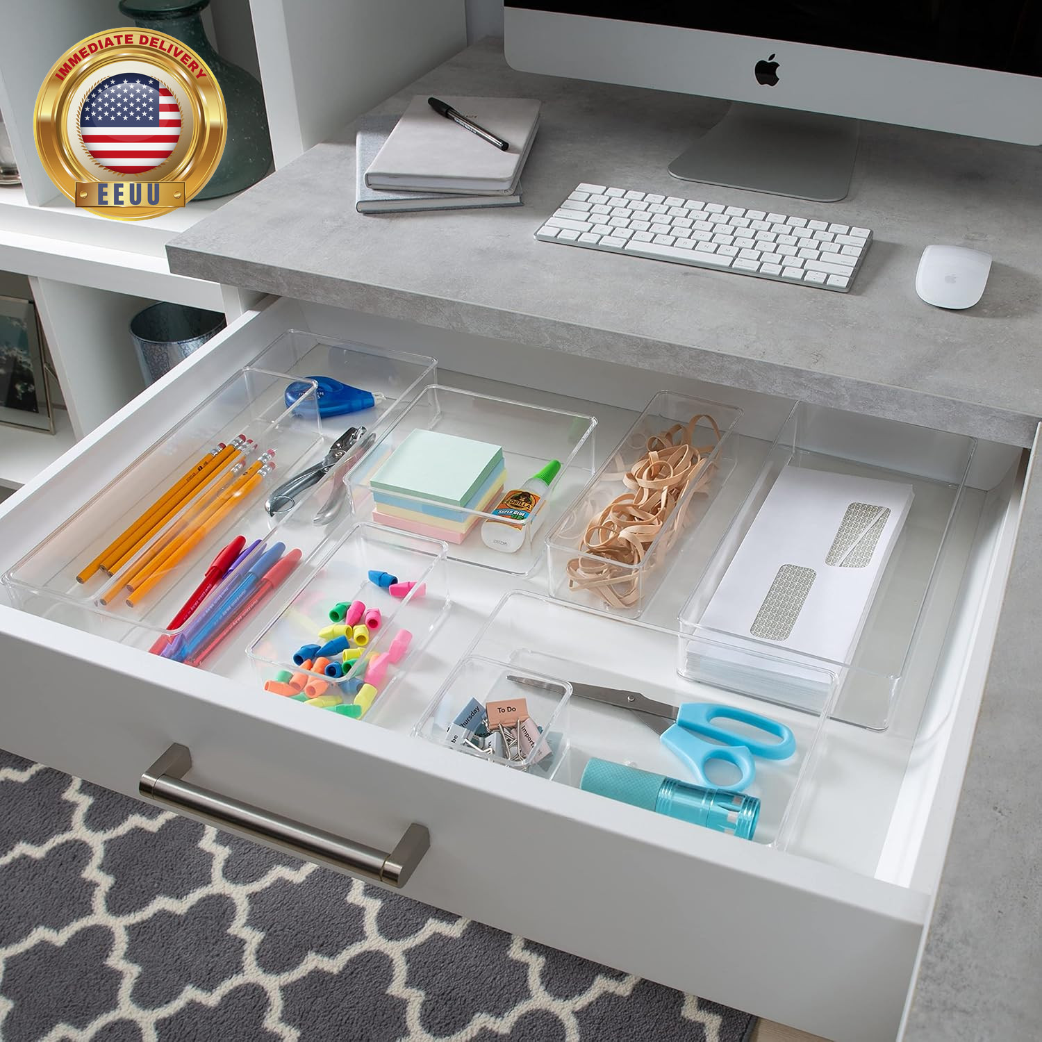 Medium Rectangular Drawer Organizer, Super Clear ⭐️⭐️⭐️⭐️⭐️