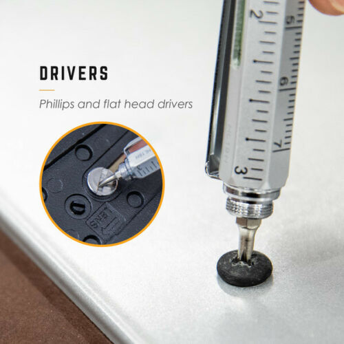 TRUE UTILITY 6-in-1 Multi-Tool Pen Stylus Ruler Level Screwdriver 3 Ink Refills