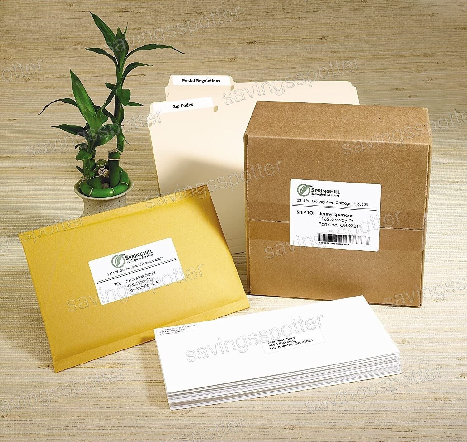 Avery 48160 address labels white ecofriendly recycled laser inkjet 1 x 2-5/8 750