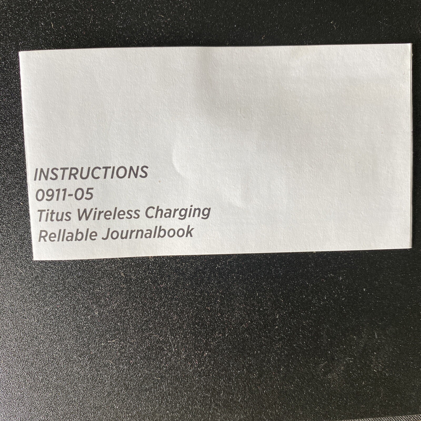 Titus Wireless Charging Journal book