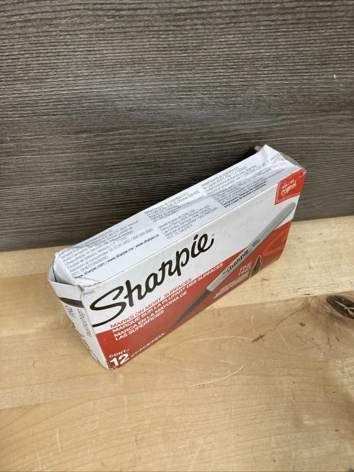 3 Pack Count Sharpie 30001 Fine Tip Permanent Markers 12ct Each Black New