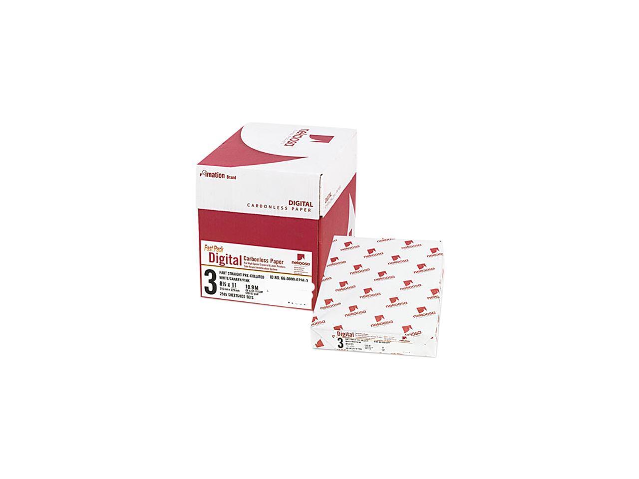 Nekoosa Digital Carbonless Paper, Straight, Letter, Three Colors, 2500 Sheets pe
