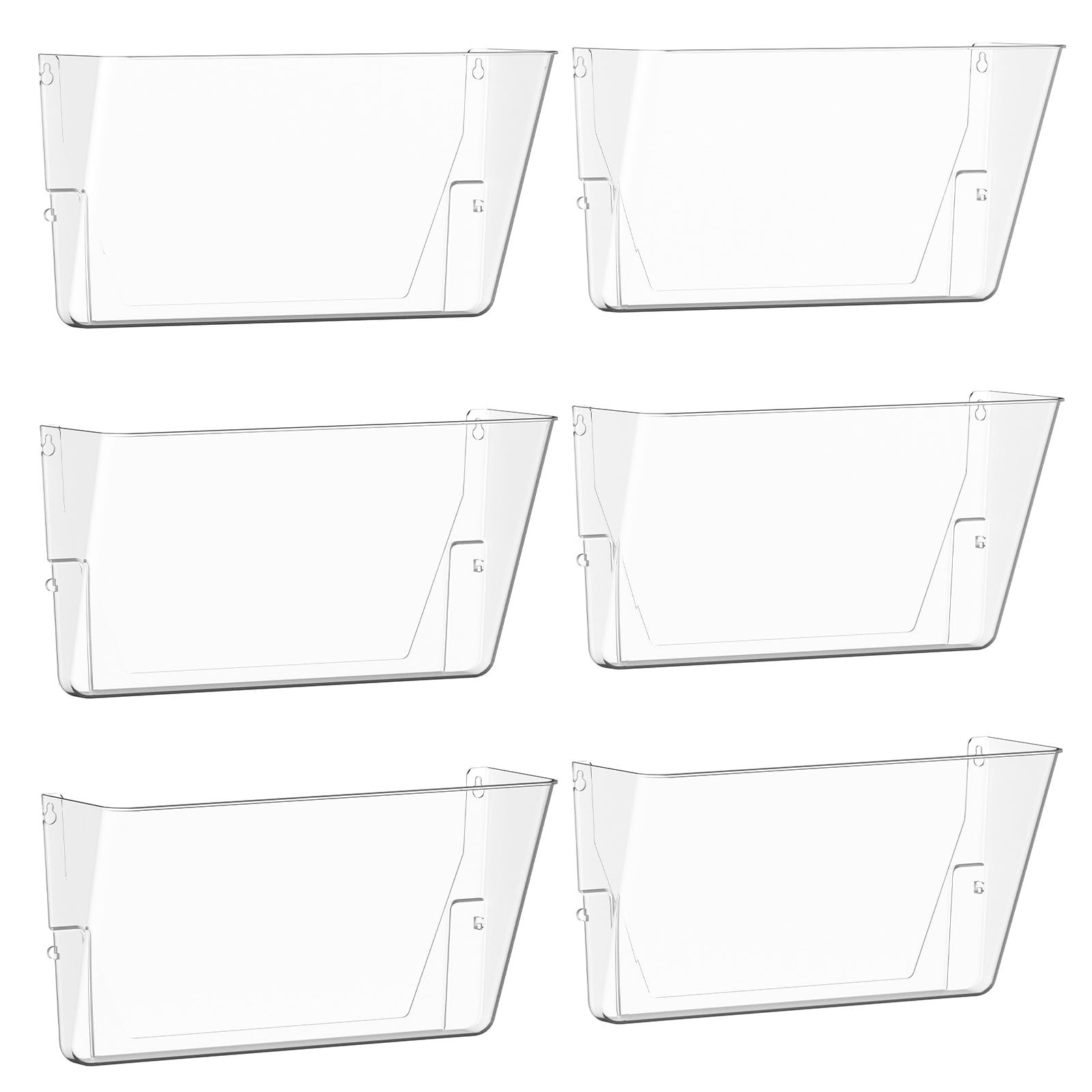 Gawerk Clear Acrylic Single Pocket, Plastic Hanging Wall Mount File Holder fo…