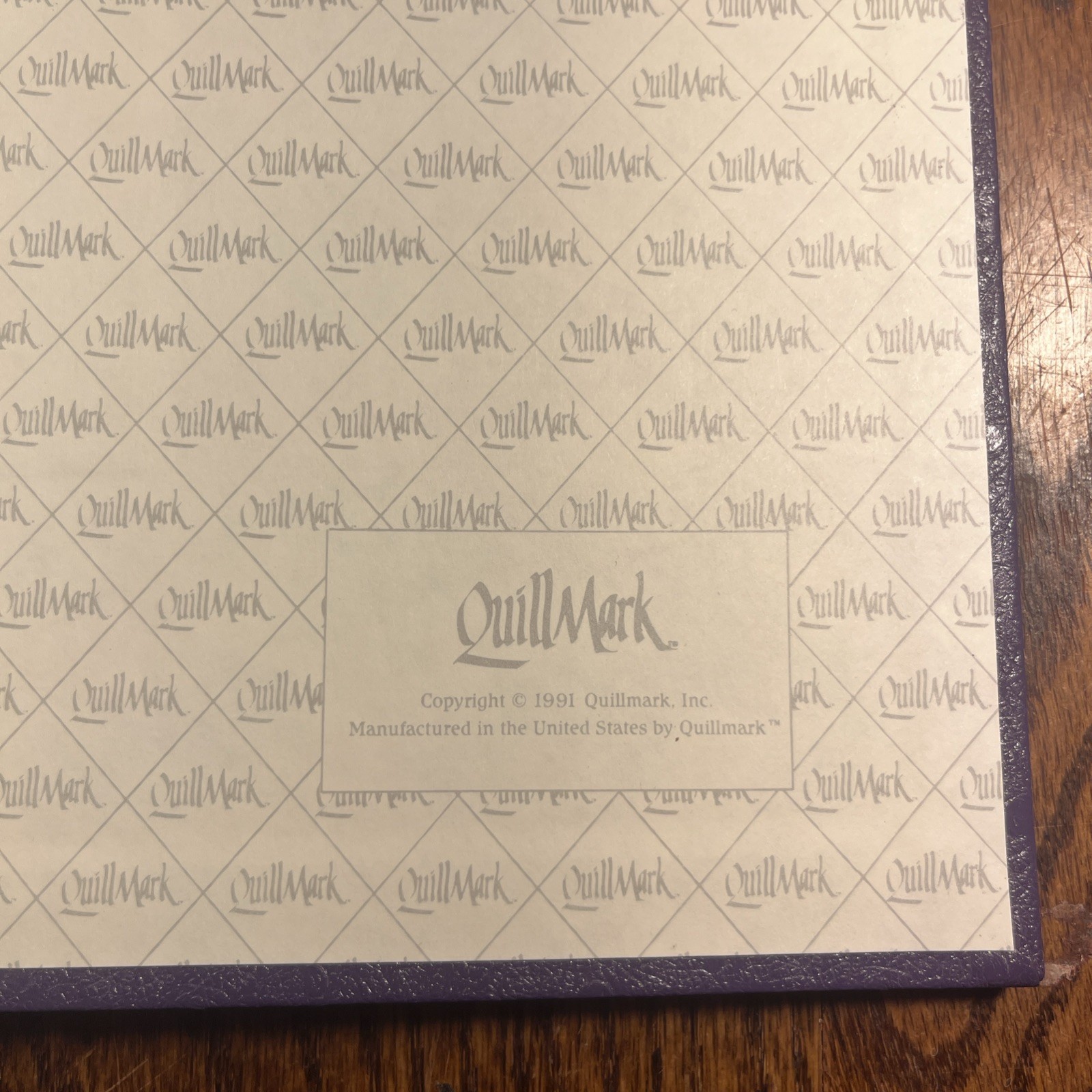 Quillmark Journal Lined Notebook Swirl Fabric Cover Pattern NOS 1991 Rare