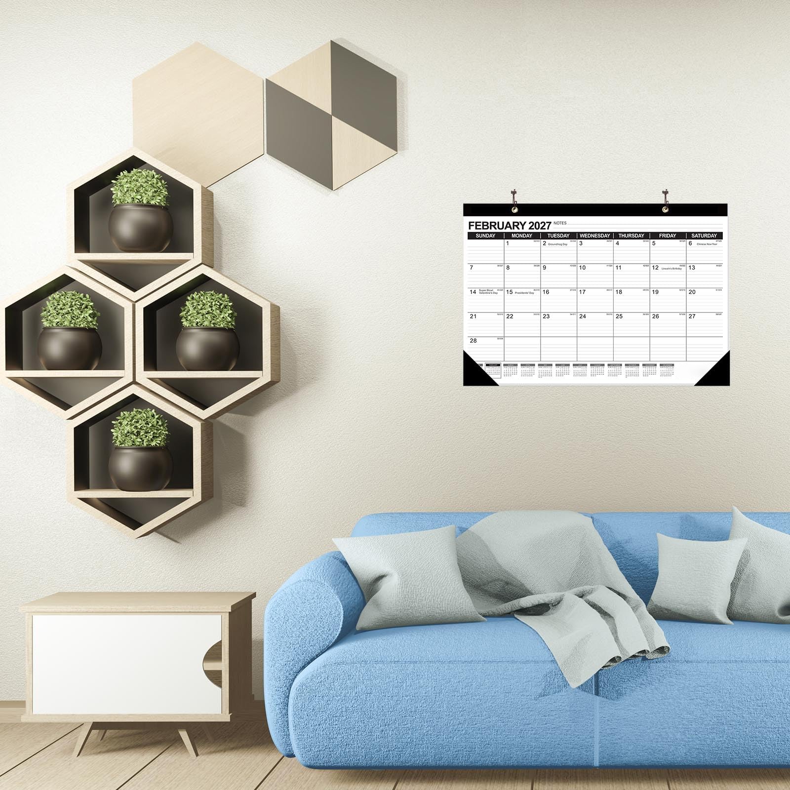 2026 2027 Office Desk Calendar, 18 Months 17×11.5, Home Use