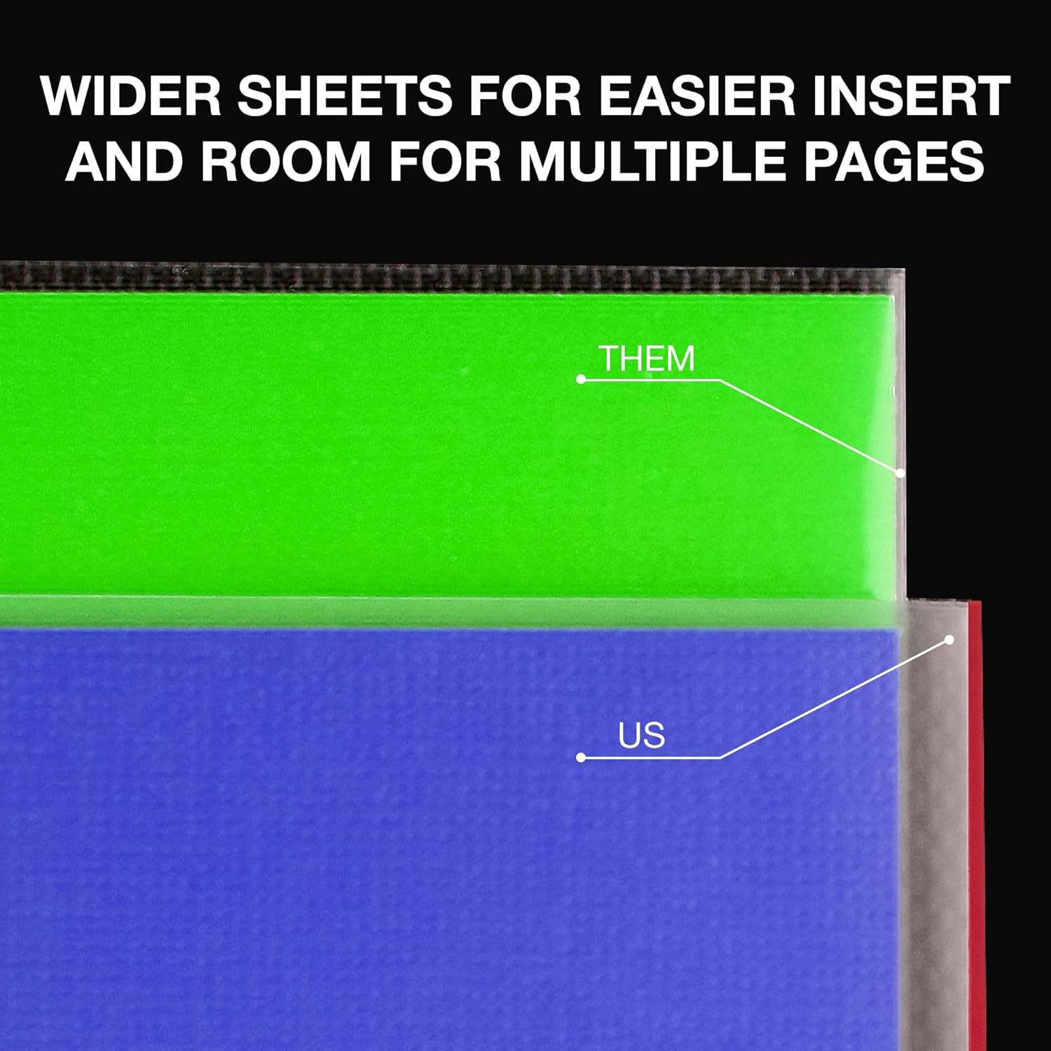 SAMSILL Colored-Edge Sheet Protector Family
