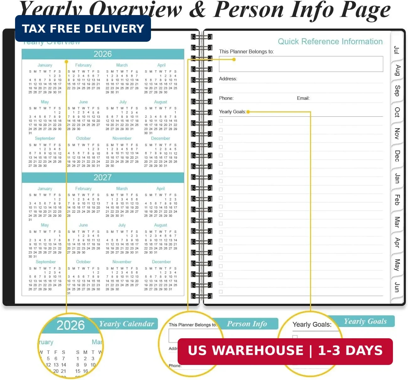 2026-2027 Appointment Book & Planner – 2026-2027 Daily Hourly Planner from July