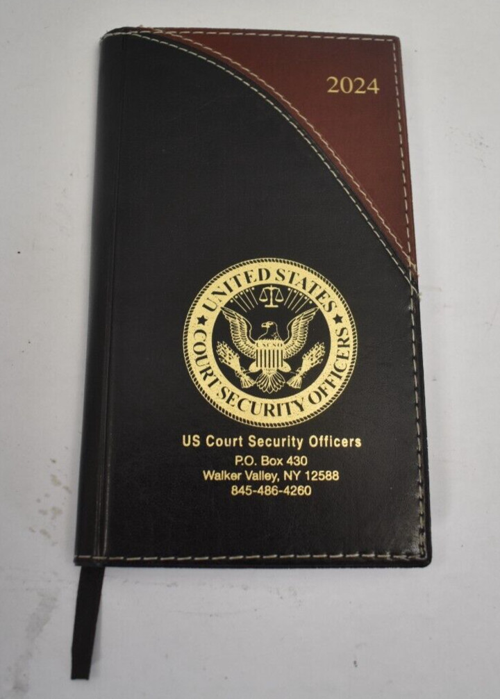 Lot of 2 United States Court Security Officers 2024 Calendar Notebooks Record