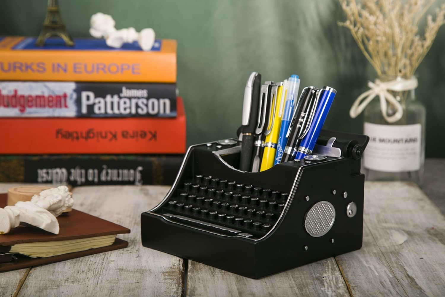 Retro Typewriter Pen Holder Vintage Desk Accssories Unique Cool Gifts for Writer