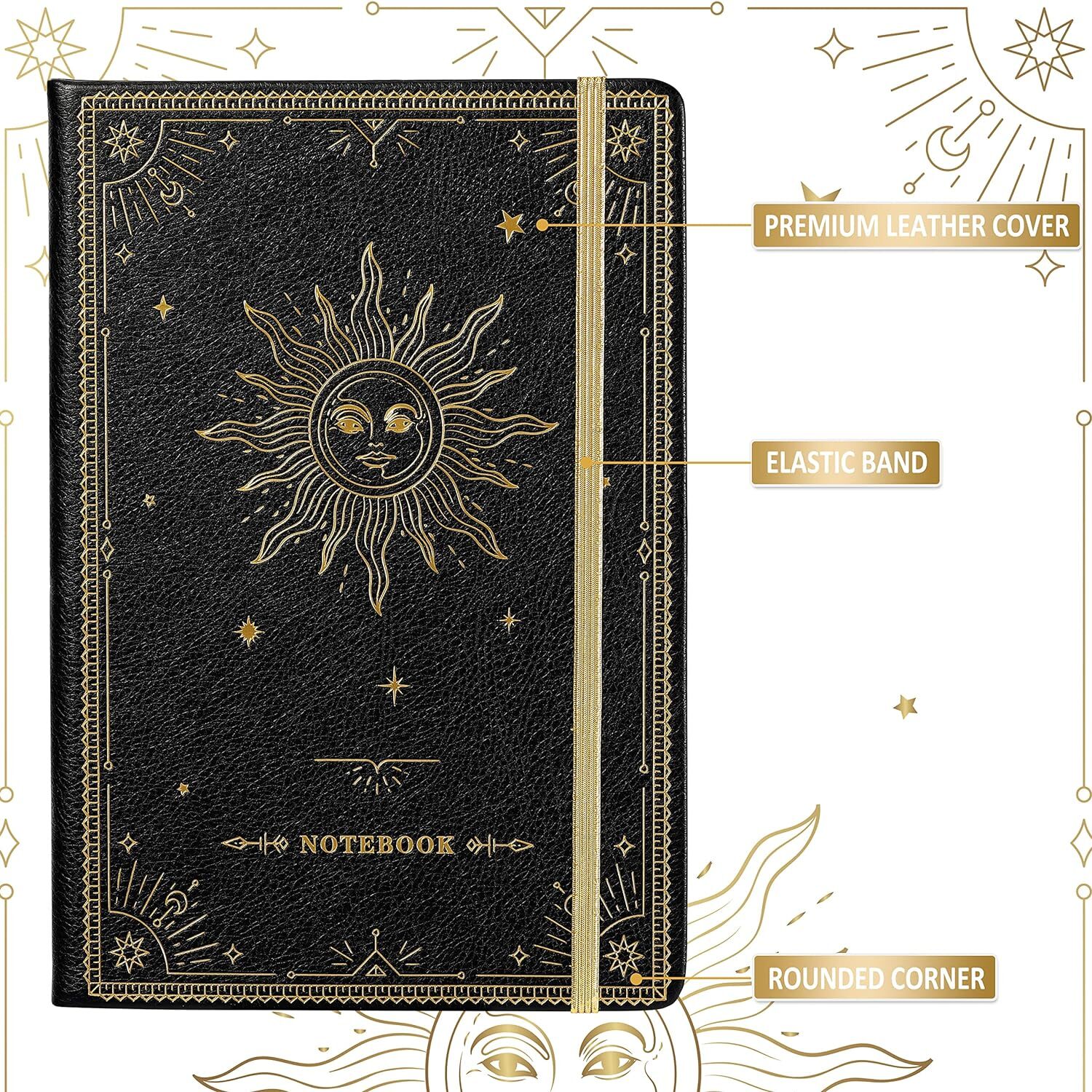 Ruled Notebook/Journal – Premium Thick Paper Faux Leather Classic Writing Notebo