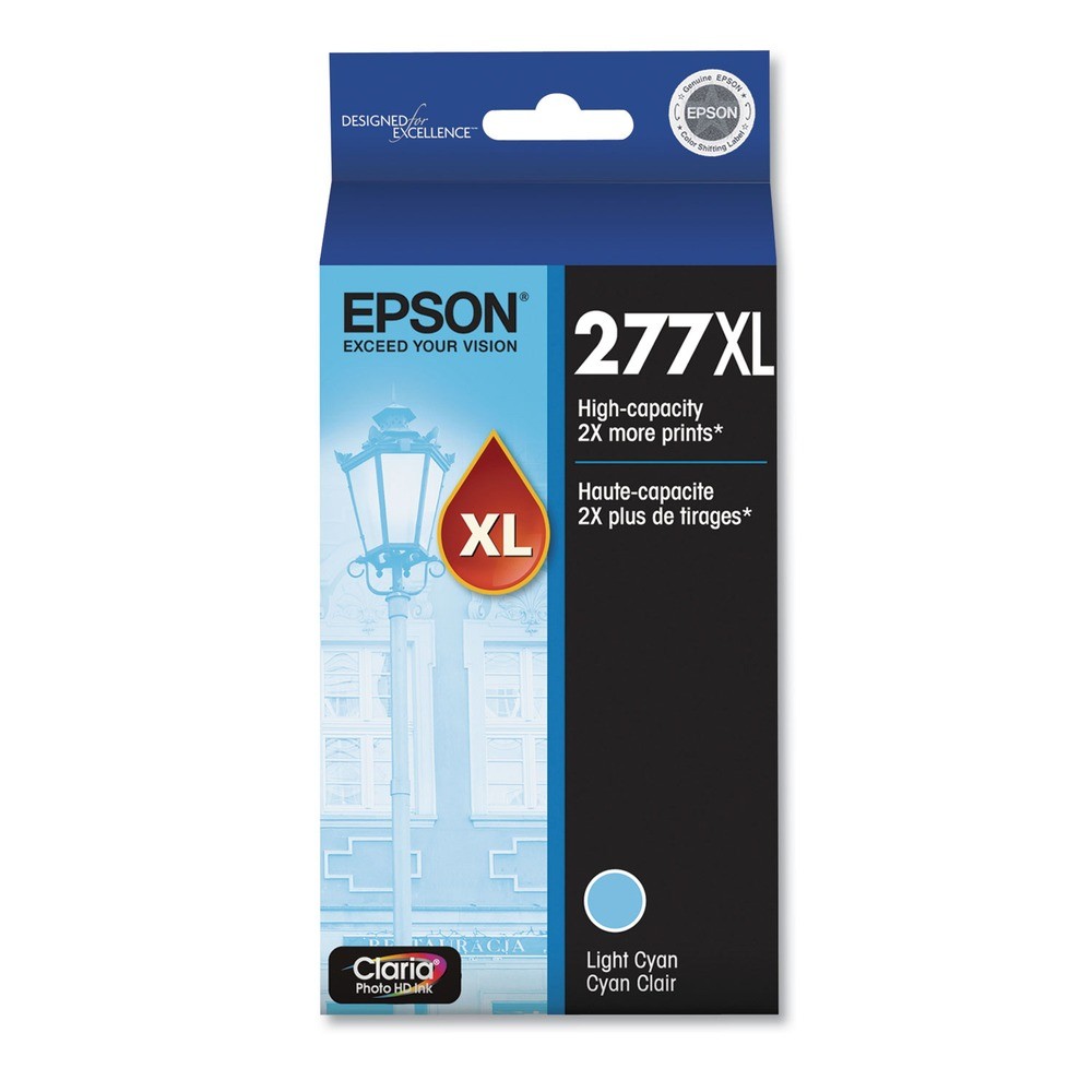 Epson T277XL520S (277xl) Claria 740 Page-Yield High-Yield Ink – Light Cyan New
