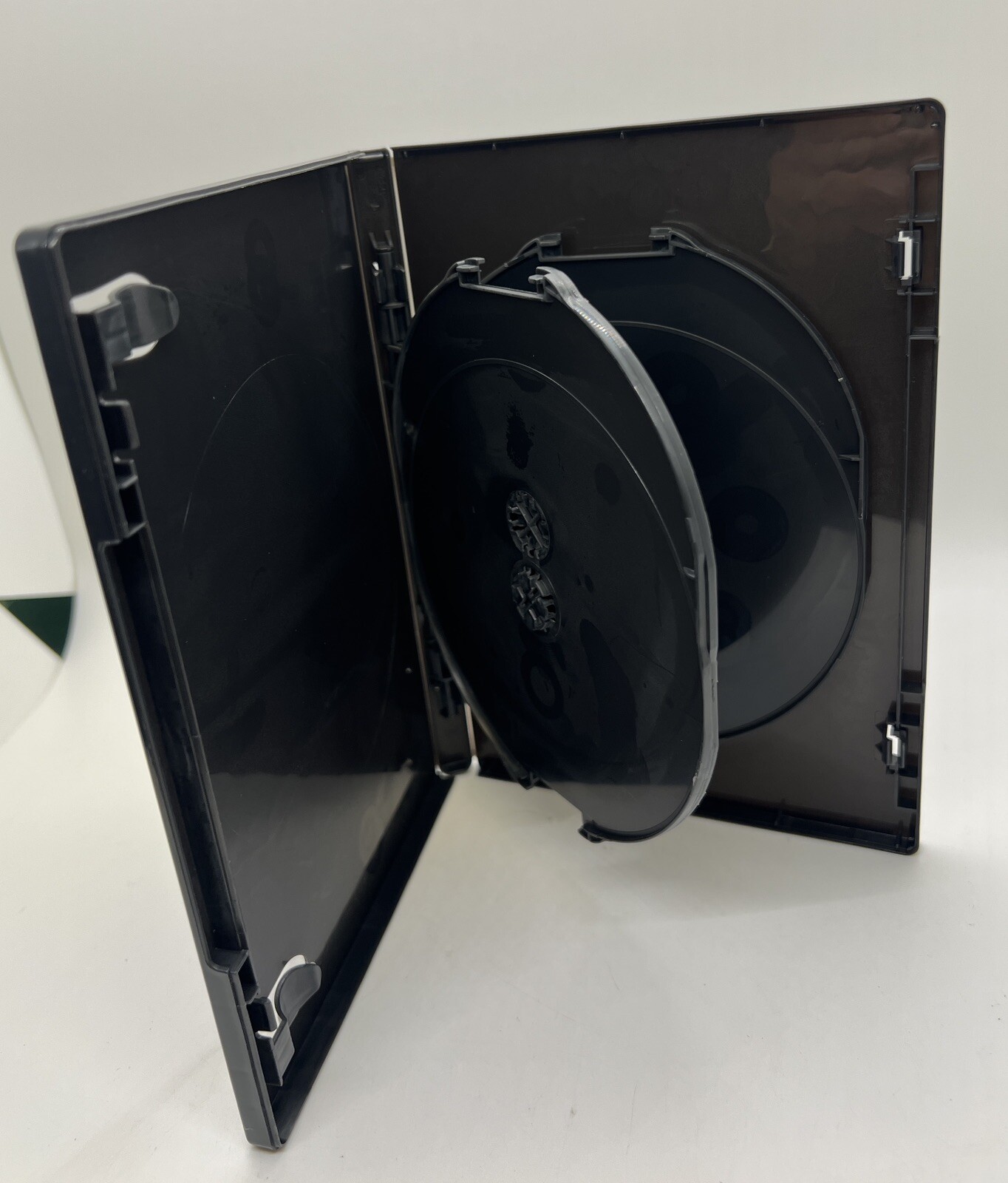 3 PCS TOP QUALITY VIVA 14MM SLIM QUAD (4)-DVD CASE, BLACK, CLIP, VIVA14MM-4DVD
