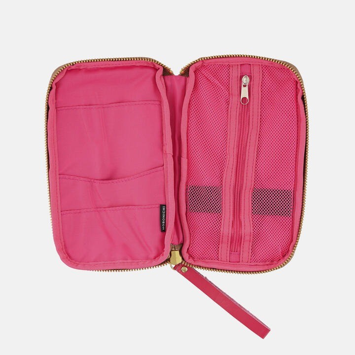 Hobonichi Small Drawer Pouch Pink Sparkle Pile Fabric Compact Organizer Japan