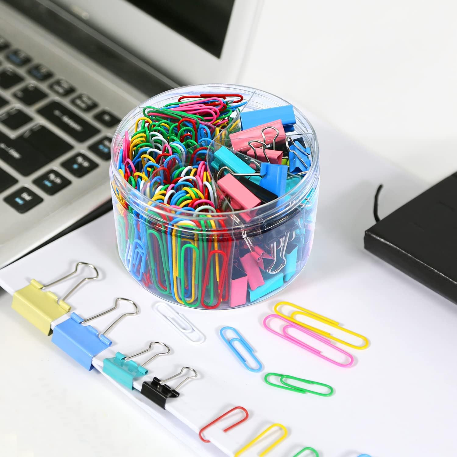 Paper Clips & Binder Clips | 340 pieces | Assorted Sizes/Colors, Tempered Steel