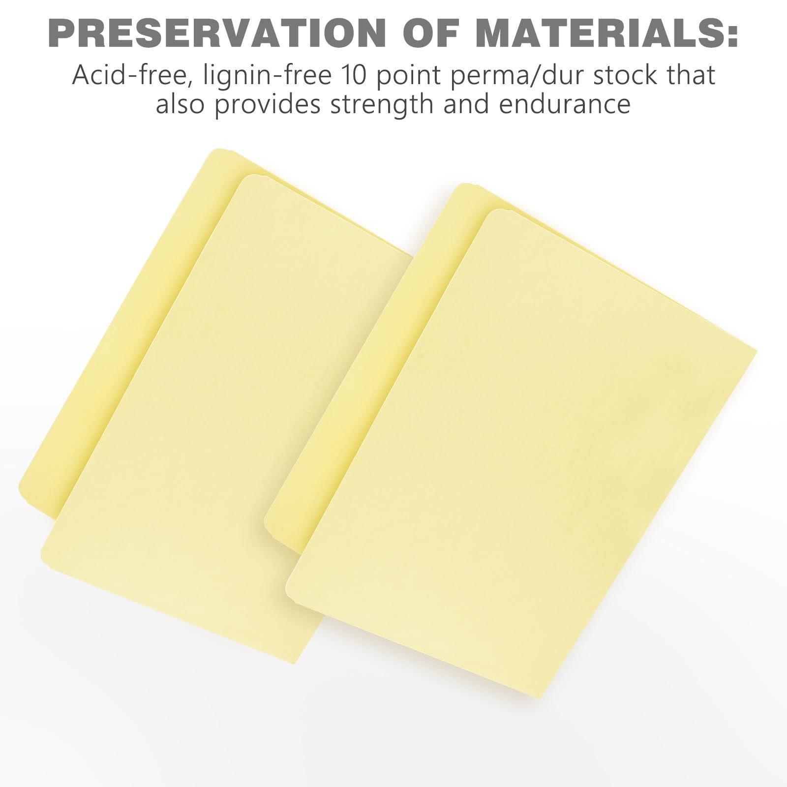 Archival Letter File Folders 9.5×11.75 Acid-Free Light Tan 50Pack