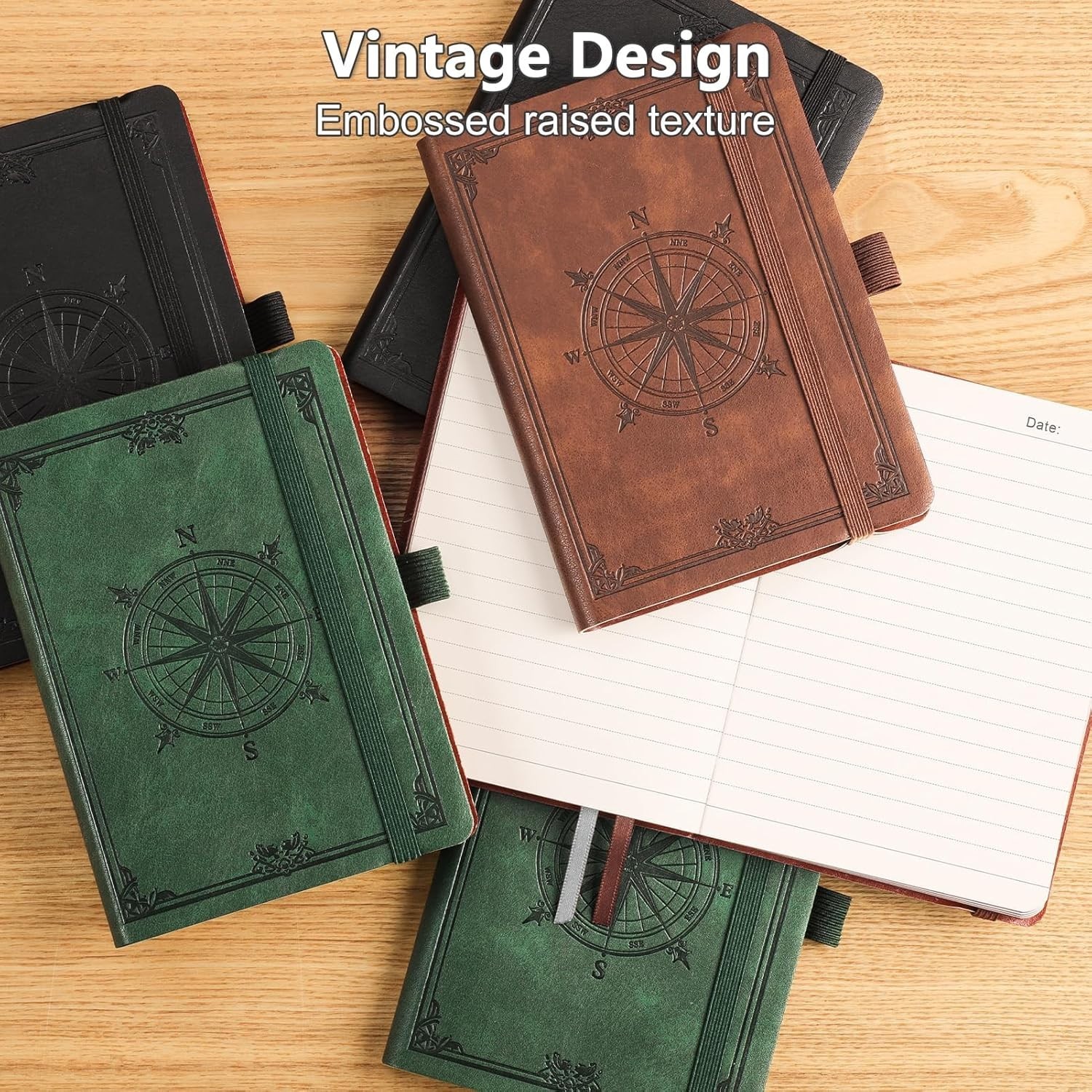 Small Lined Pocket Journal Notebook for Men – 256 Numbered Pages College Rule…