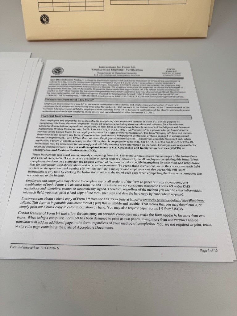 Confidential Employee Personnel File Jacket Folder New Paperwork Sheets (Qty 12)