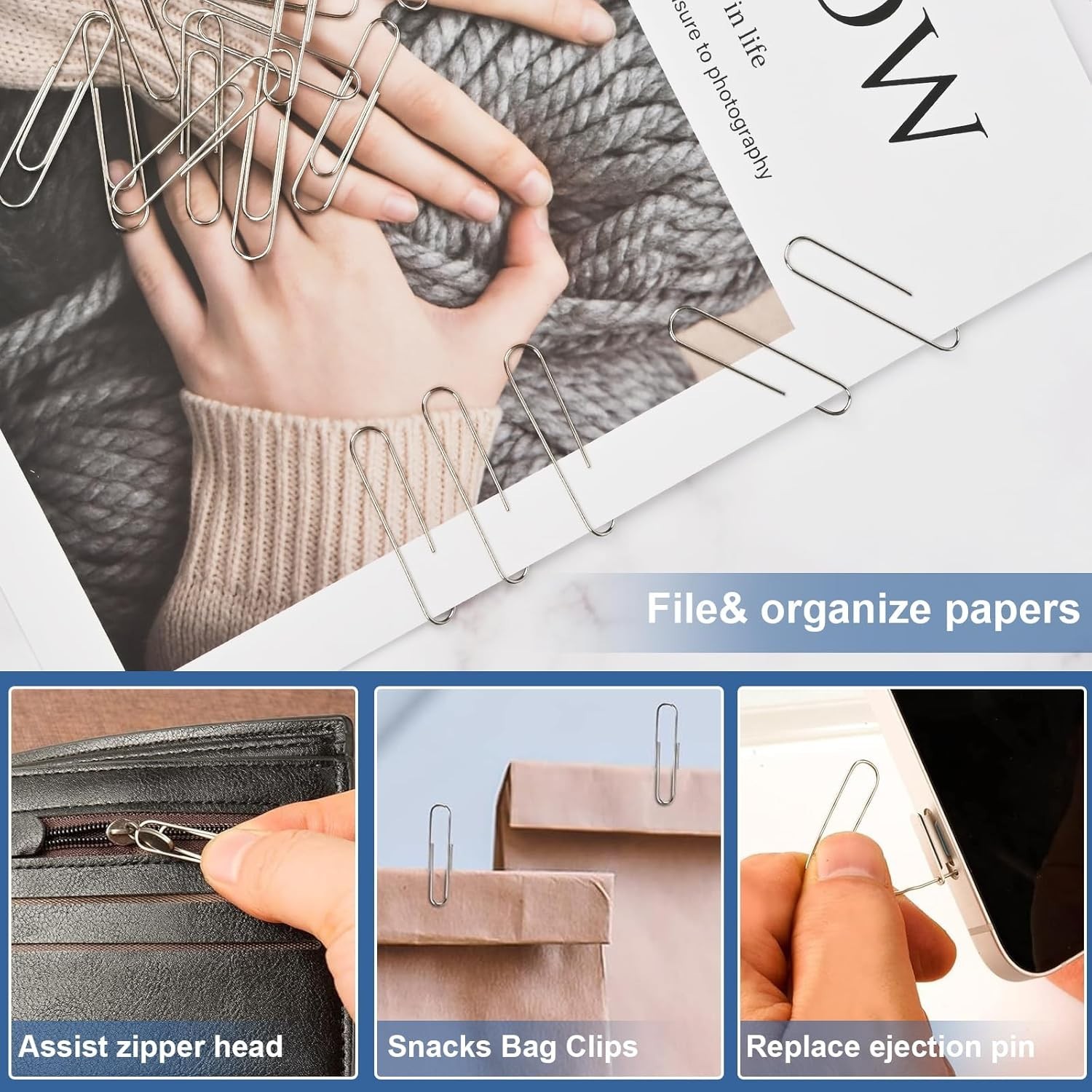 Jumbo Paper Clips,Large PaperClips,320 Pcs Paperclip,Extra Large Paper Clips …